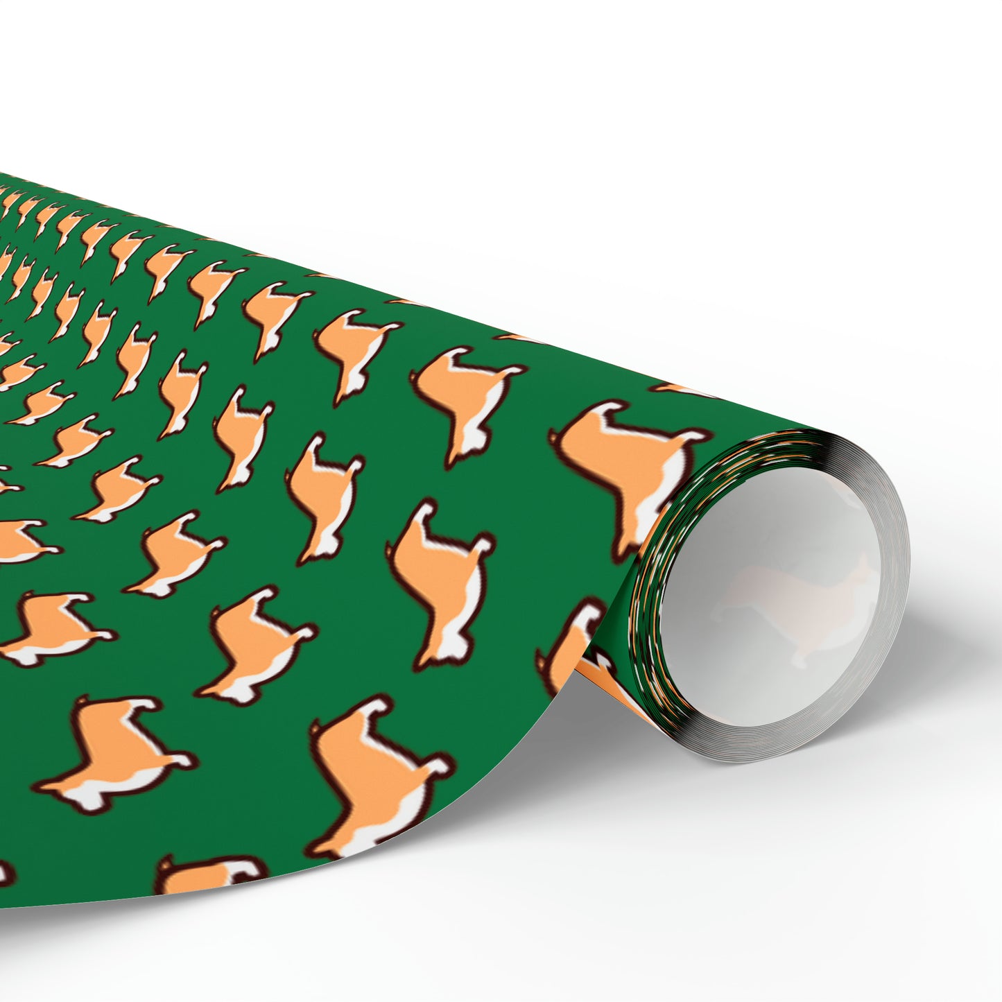 Modern Corgi Green Wrapping Paper - Finleys Online