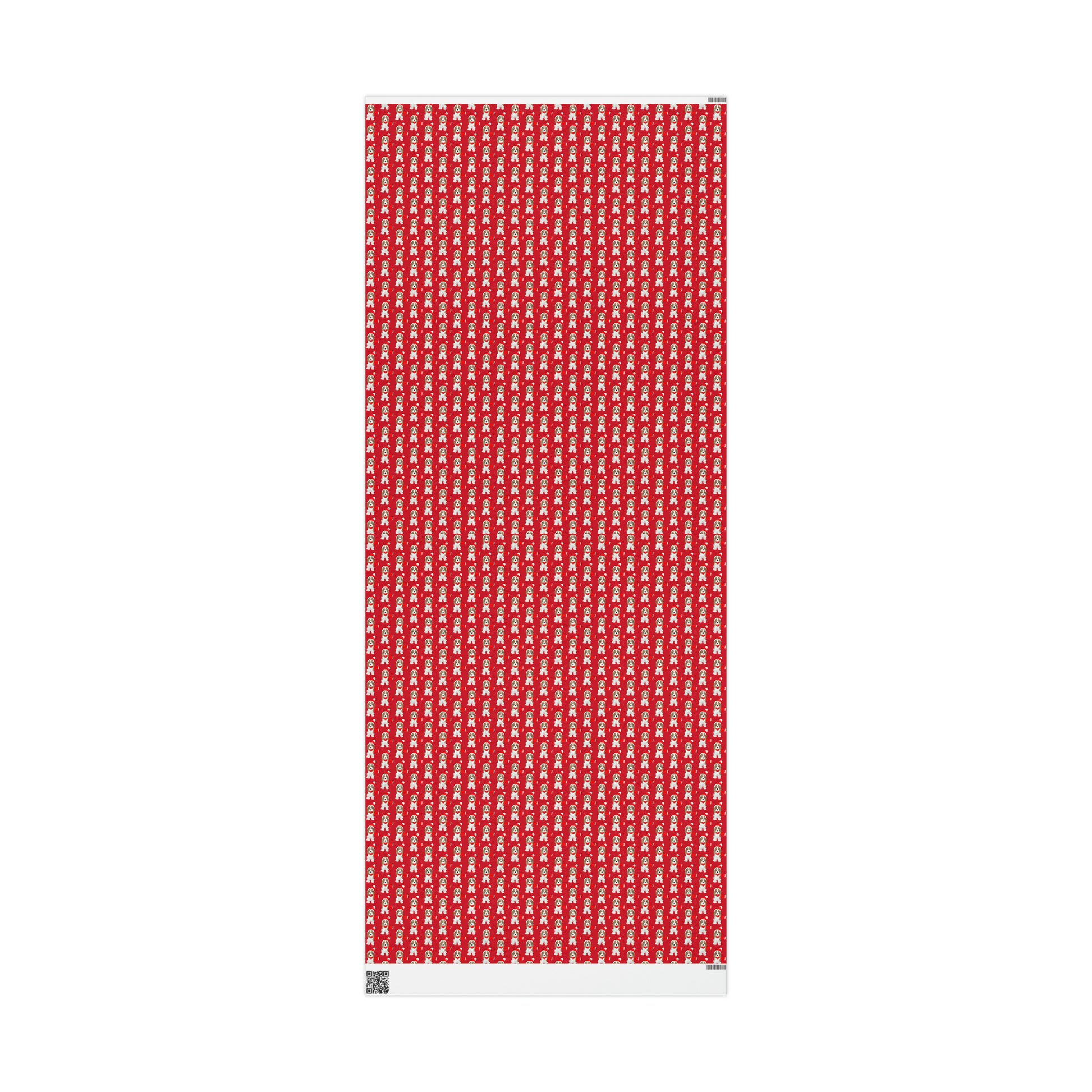 New Sizes: Beagle Puppy Red Wrapping Paper - Finleys Online