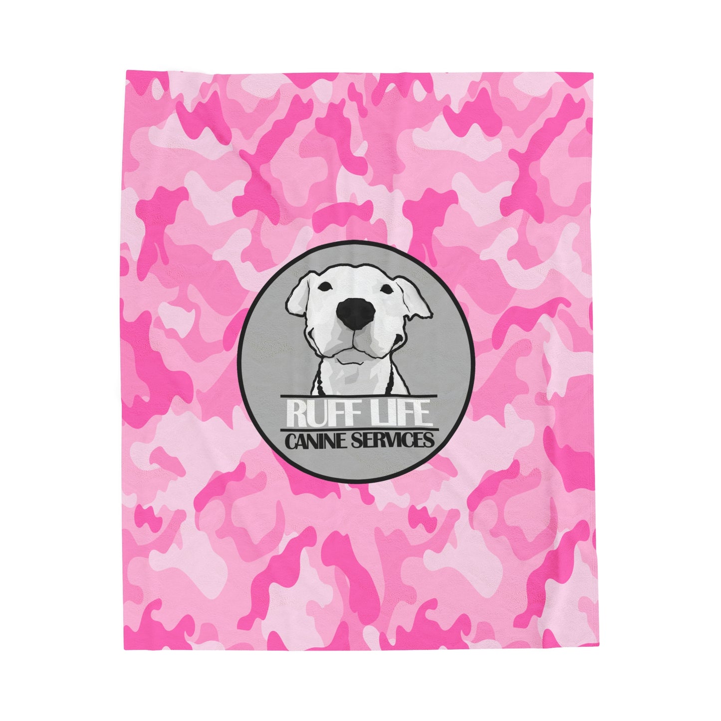 Ruff Life Pink Camo Blanket