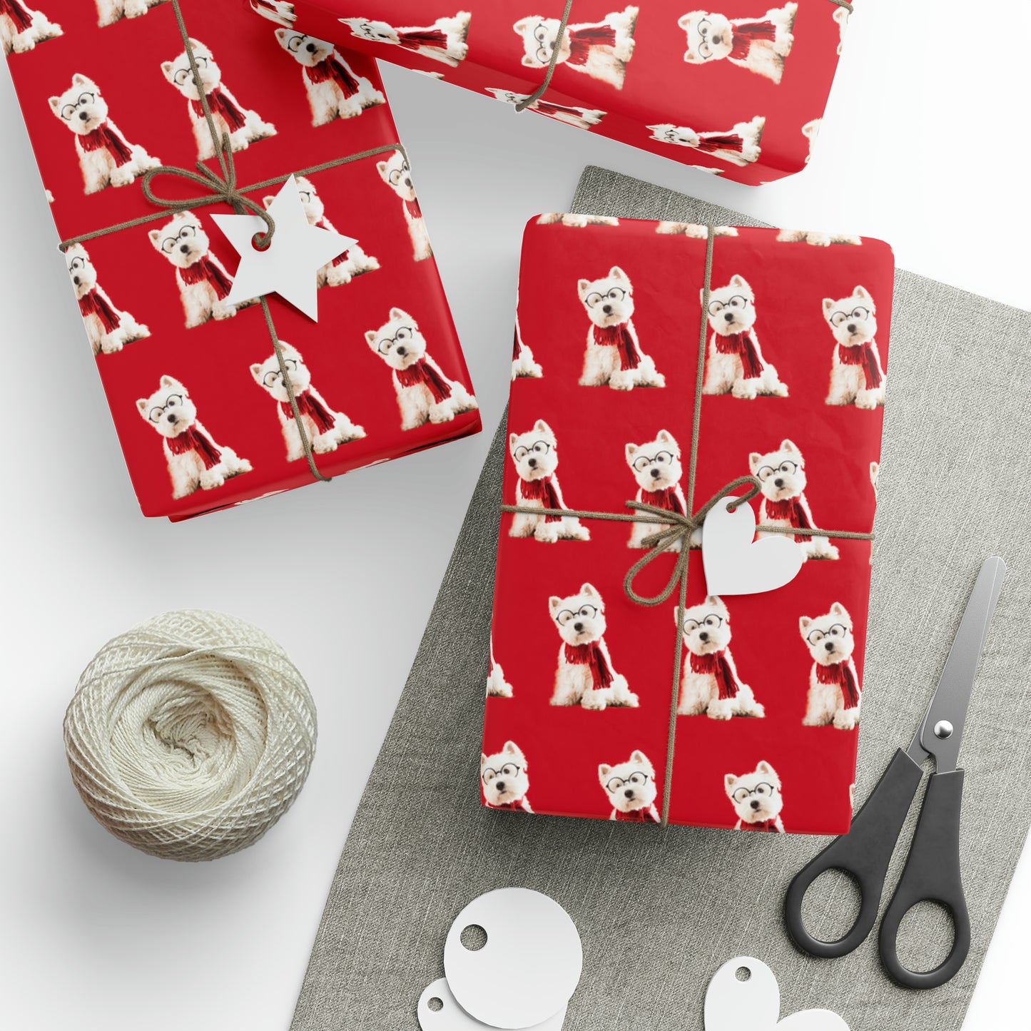 Westie Red Wrapping Paper - Finleys Online