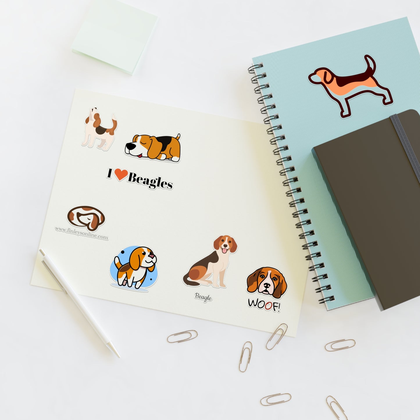 Beagle Sticker Sheets - Finleys Online