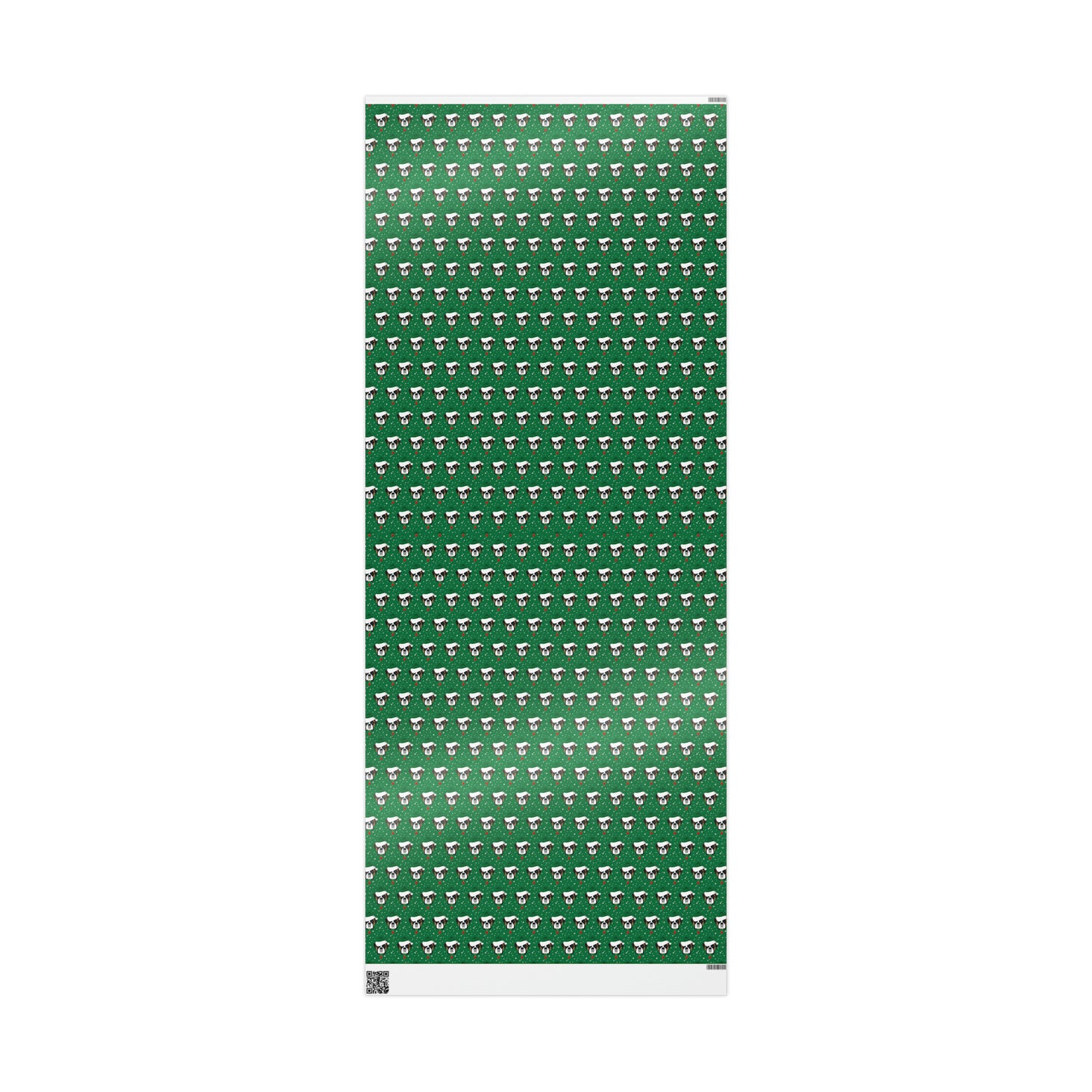 Santa Boxer (dog) Holiday Wrapping Paper - Green - Finleys Online