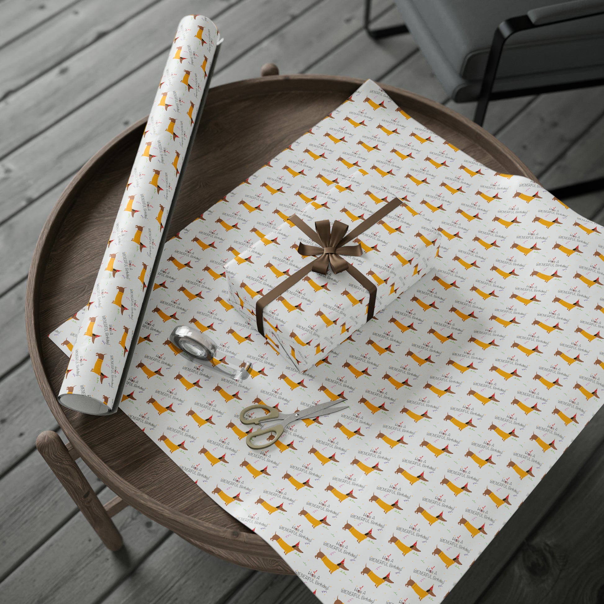 Have a Wienerful Birthday Dachshund Wrapping Paper - Finleys Online