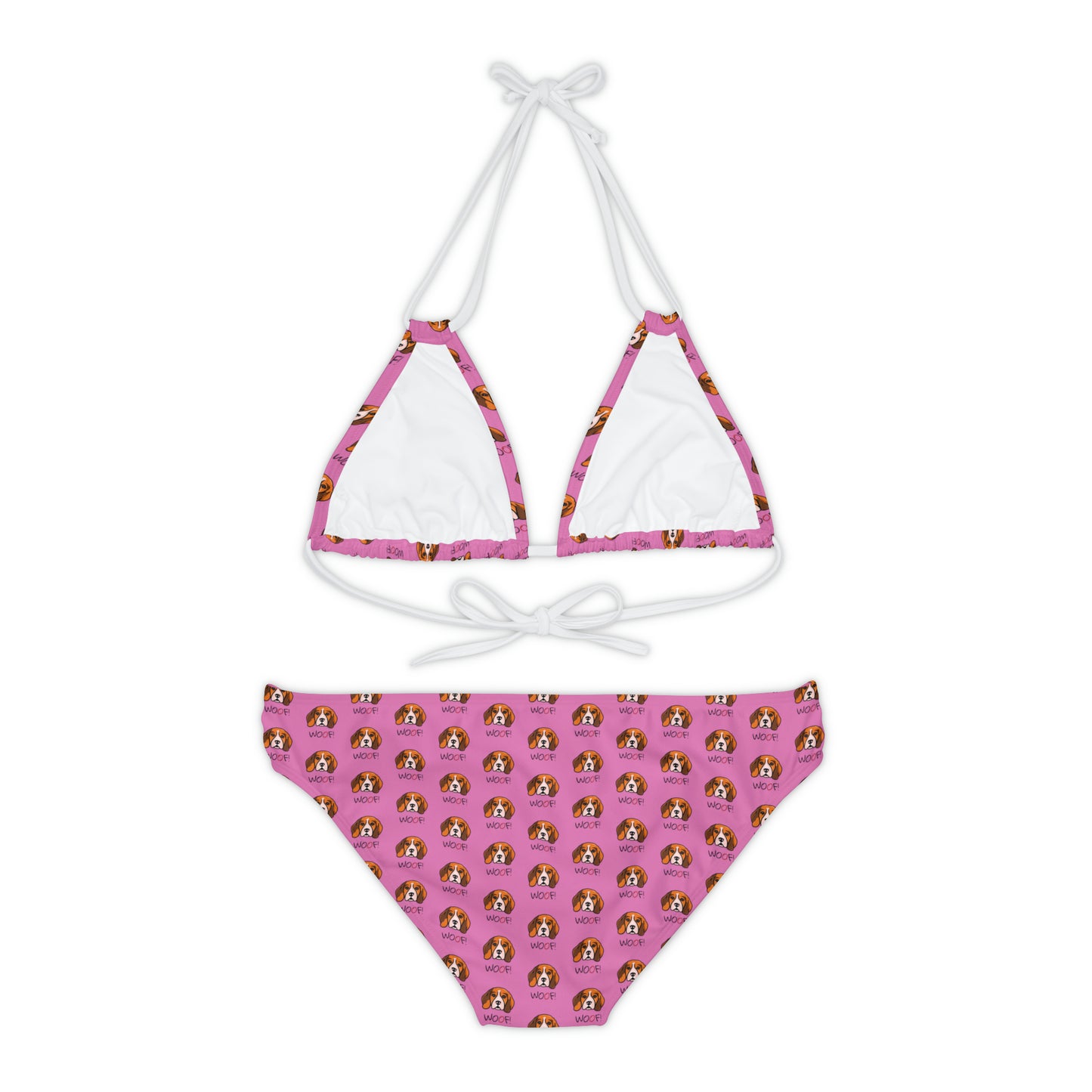 Beagle Woof! Strappy Bikini Set - Pink - Finleys Online