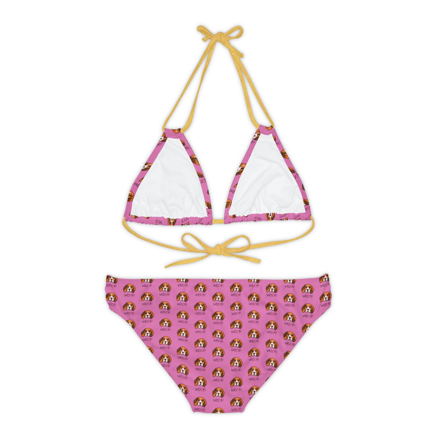 Beagle Woof! Strappy Bikini Set - Pink - Finleys Online