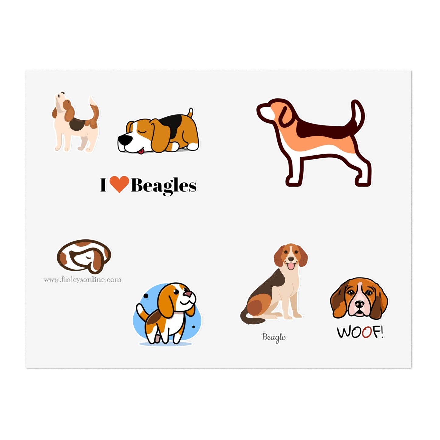 Beagle Sticker Sheets - Finleys Online