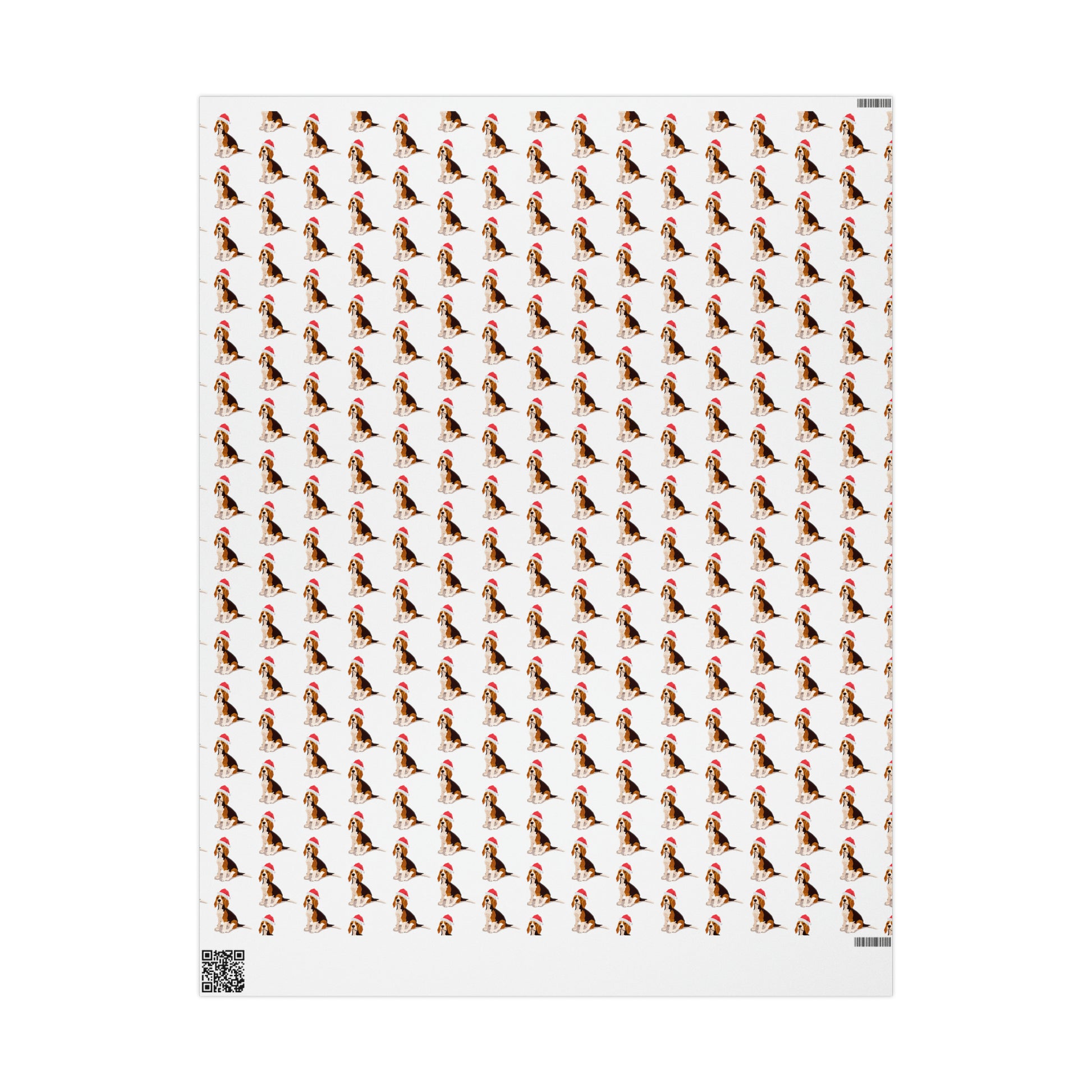 New Sizes: Santa Beagle White Wrapping Paper - Finleys Online