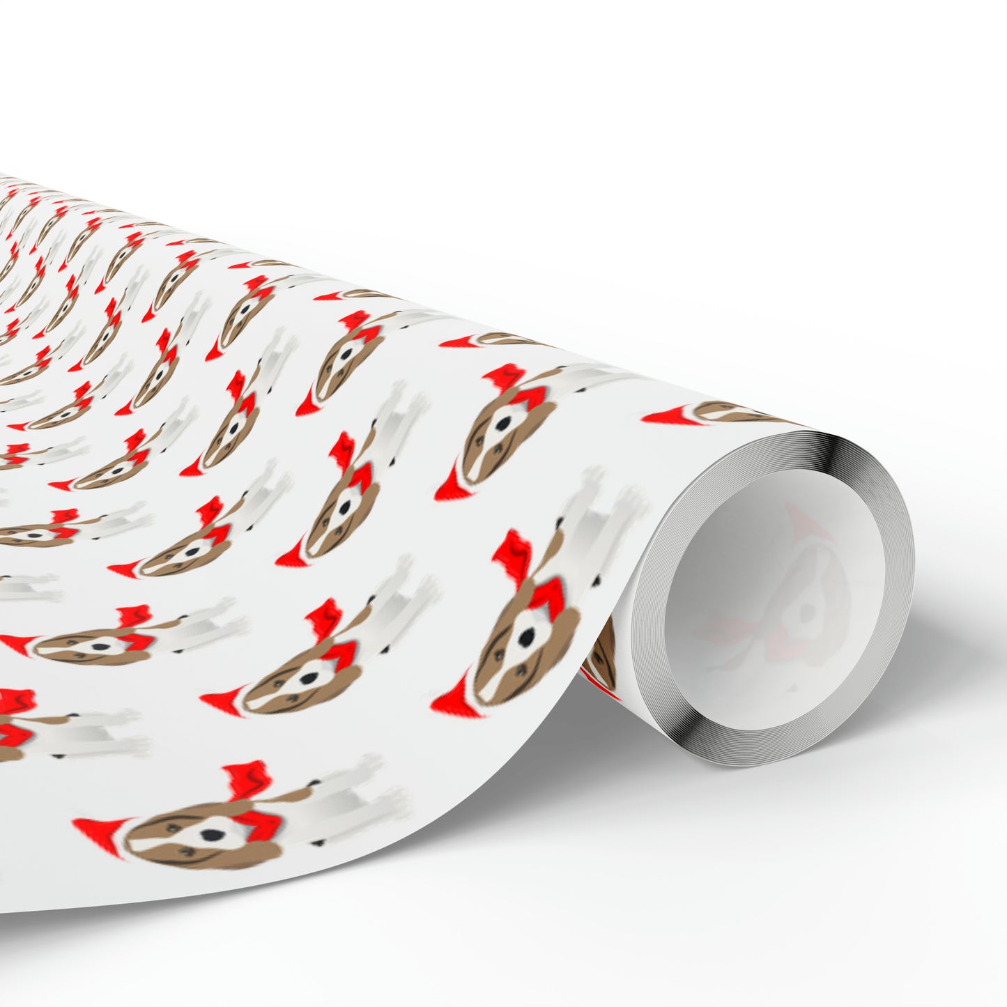 New Sizes: Beagle Puppy White Wrapping Paper - Finleys Online