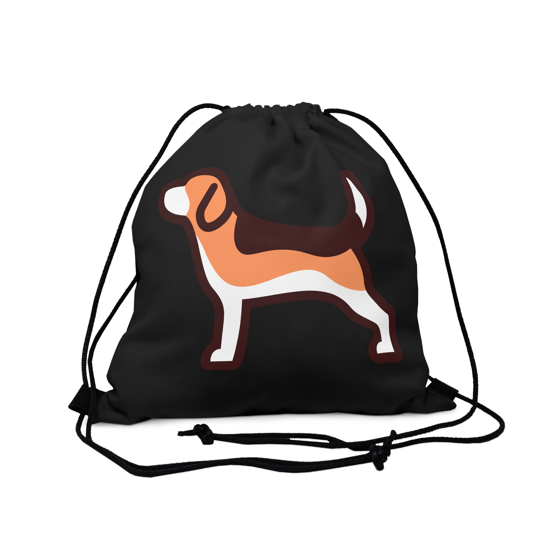 Modern Beagle Outdoor Drawstring Bag - Black - Finleys Online