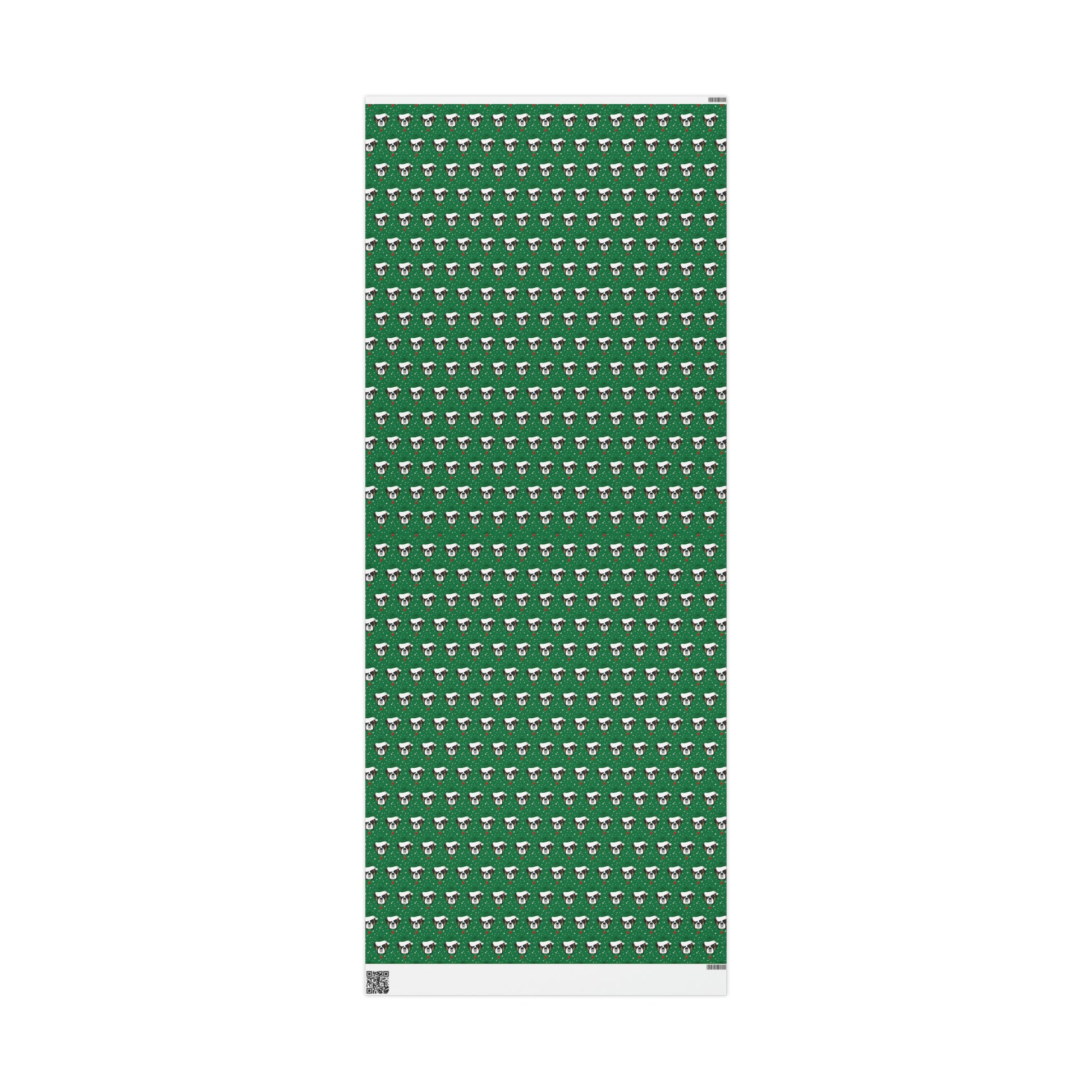 Santa Boxer (dog) Holiday Wrapping Paper - Green - Finleys Online