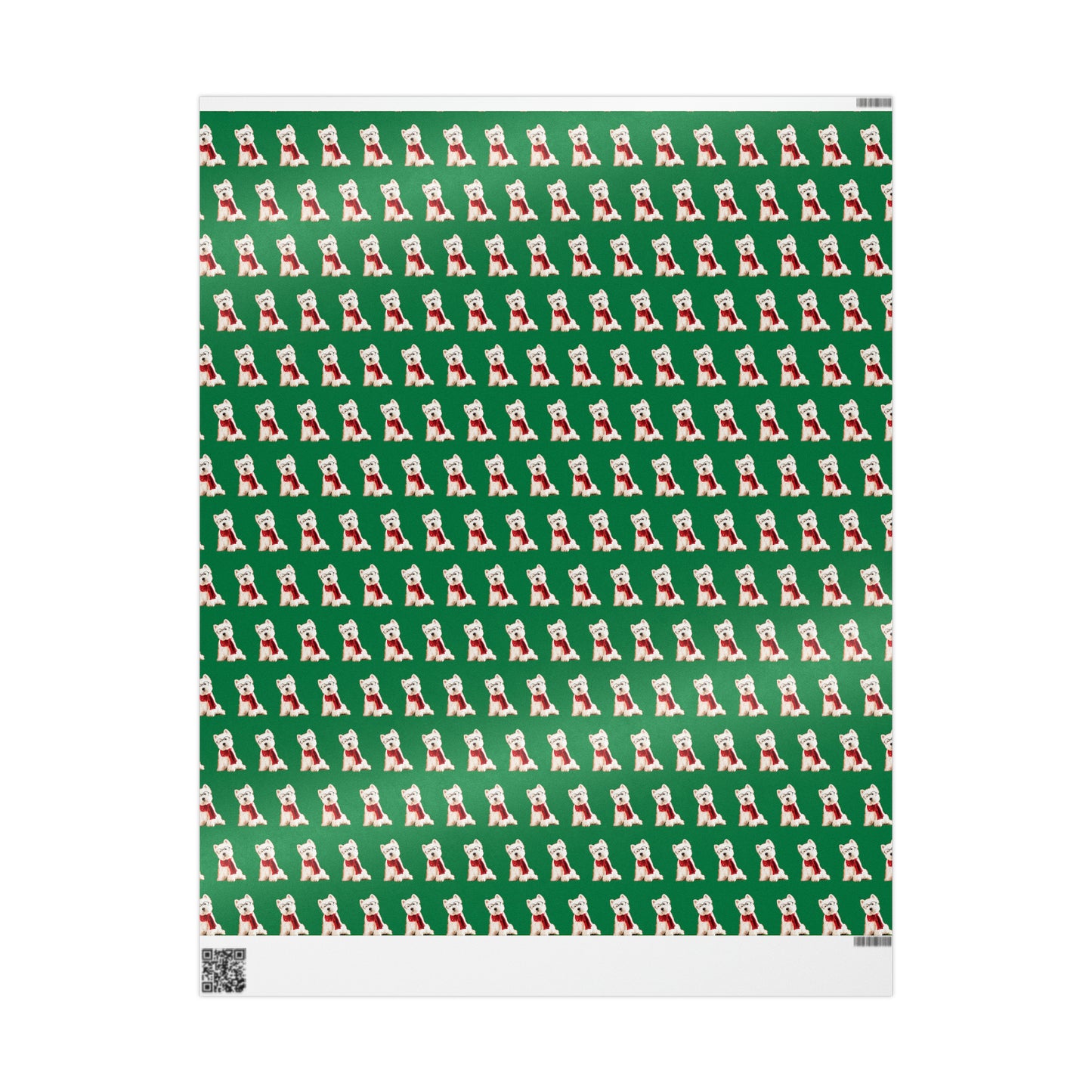 Westie Green Wrapping Paper - Finleys Online