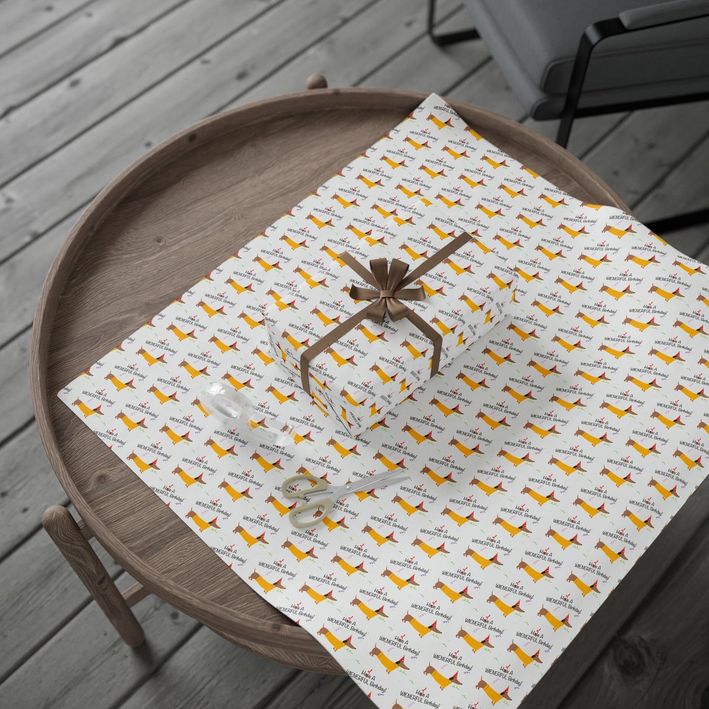 Have a Wienerful Birthday Dachshund Wrapping Paper