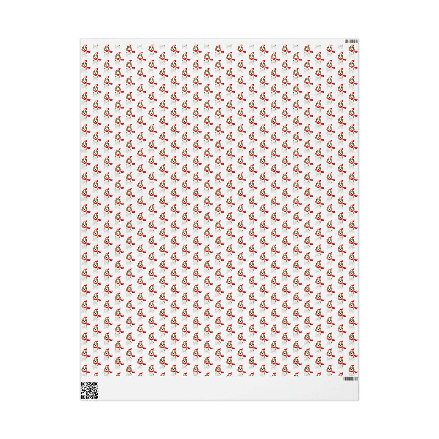 New Sizes: Beagle Puppy White Wrapping Paper - Finleys Online