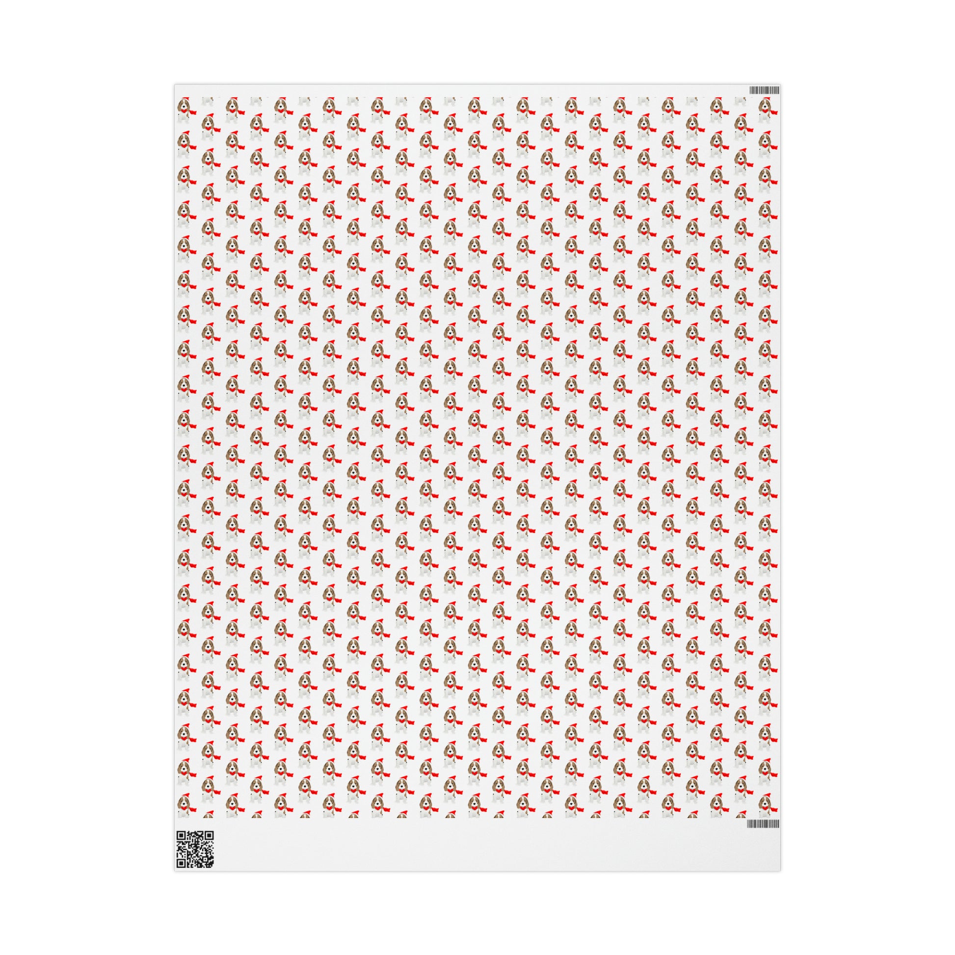 New Sizes: Beagle Puppy White Wrapping Paper - Finleys Online