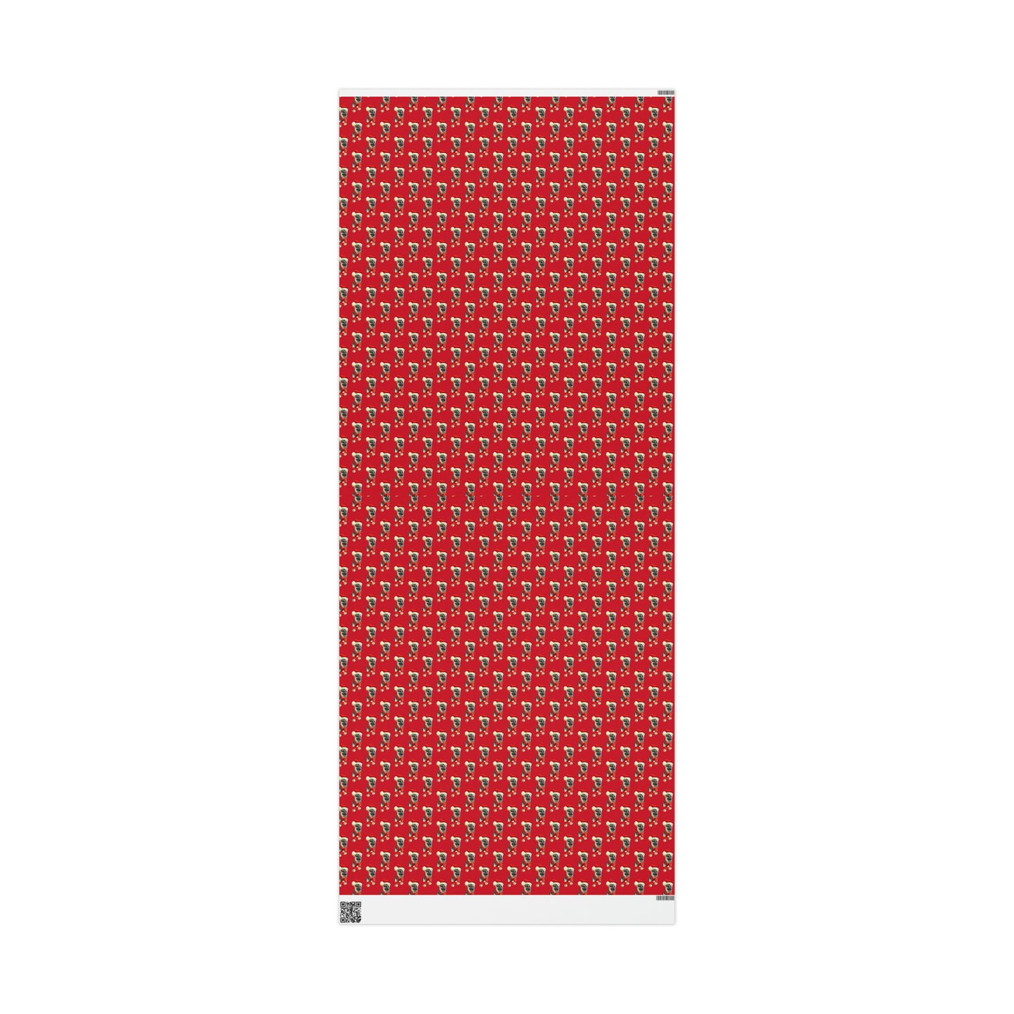 German Shepherd in Santa Hat Wrapping Paper - Red - Finleys Online