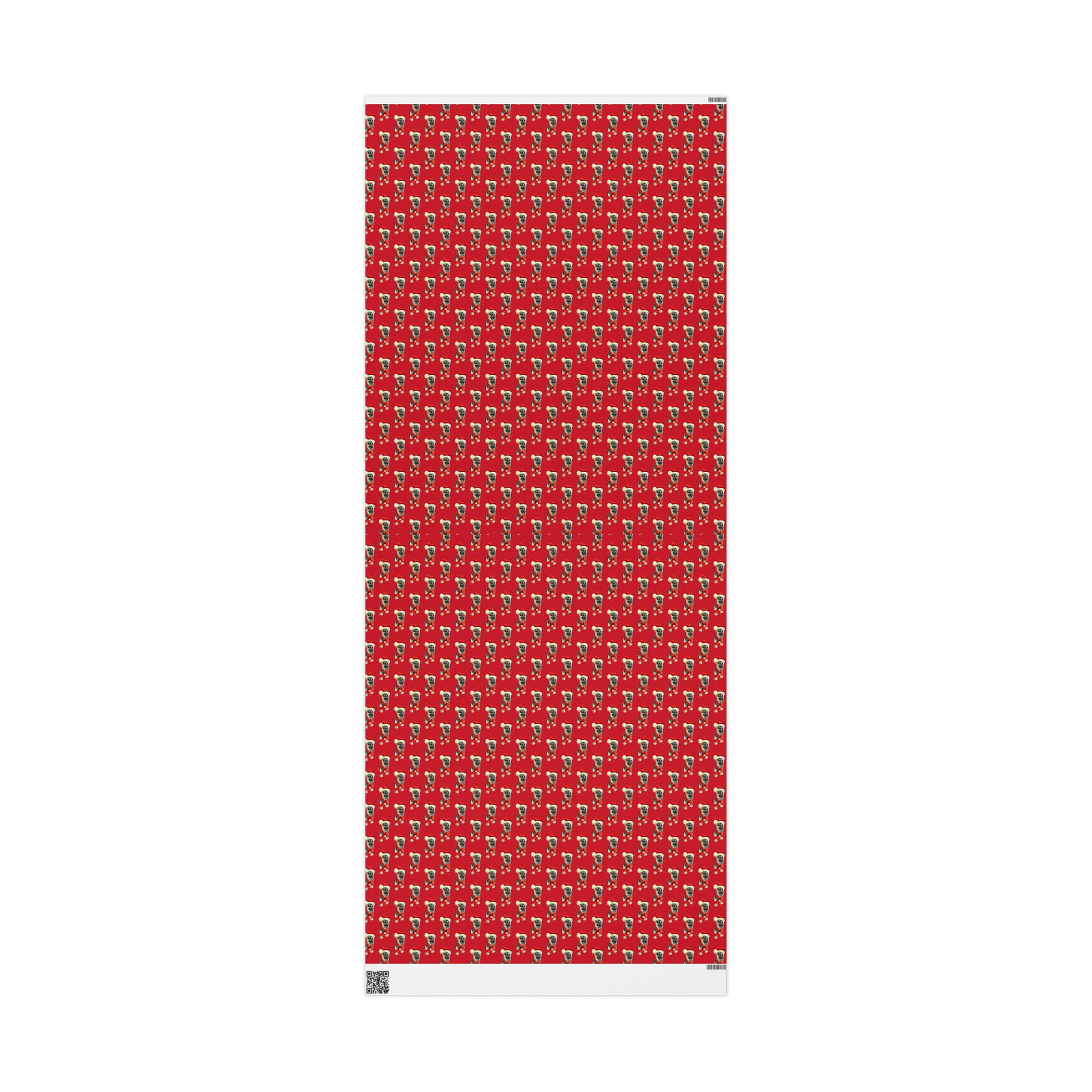 German Shepherd in Santa Hat Wrapping Paper - Red - Finleys Online