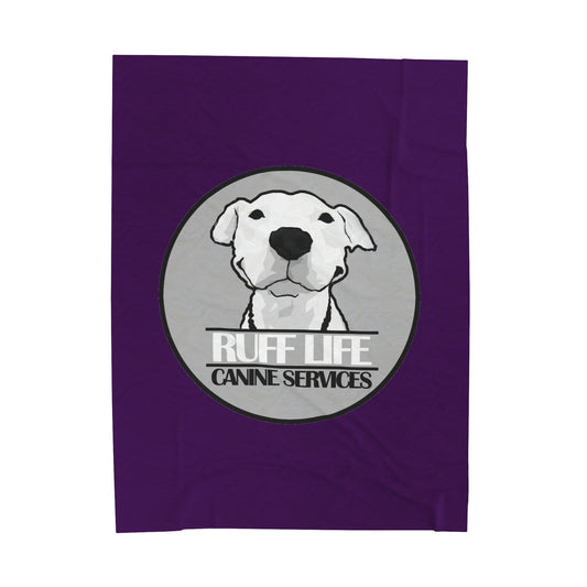 Ruff Life Purple Velveteen Plush Blanket