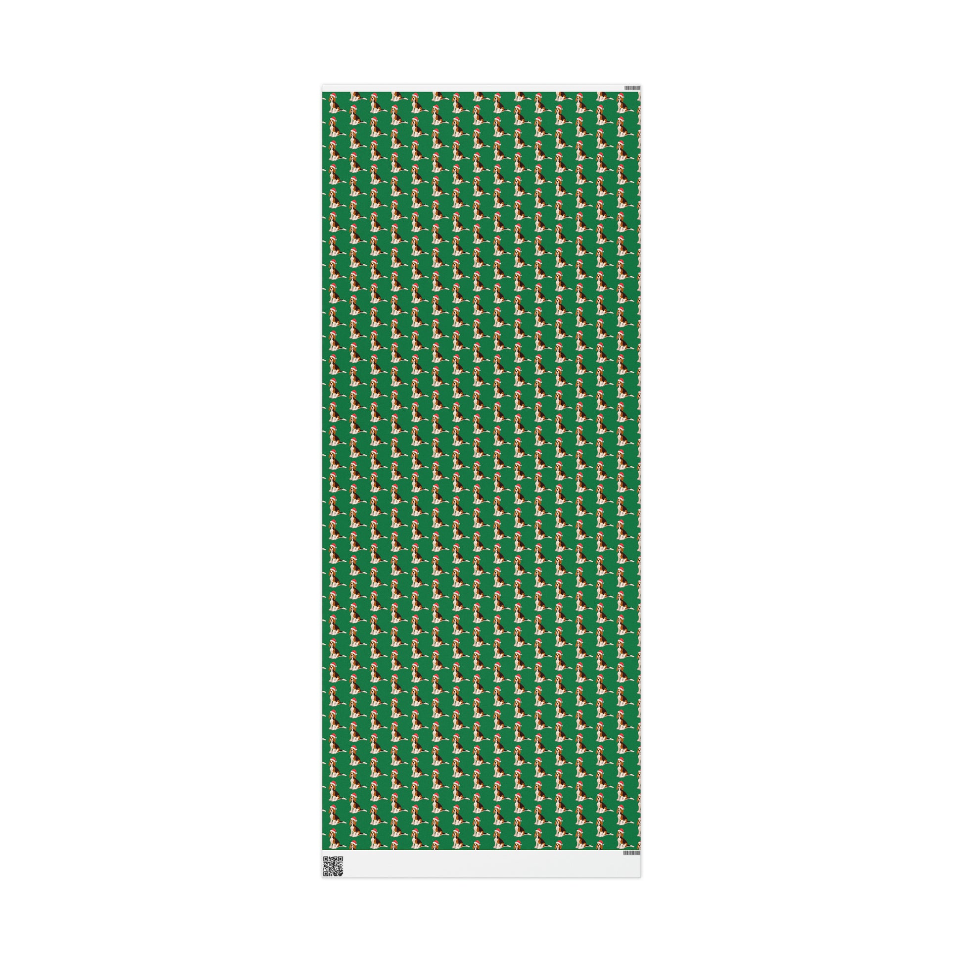 New Sizes: Santa Beagle Green Wrapping Paper - Finleys Online