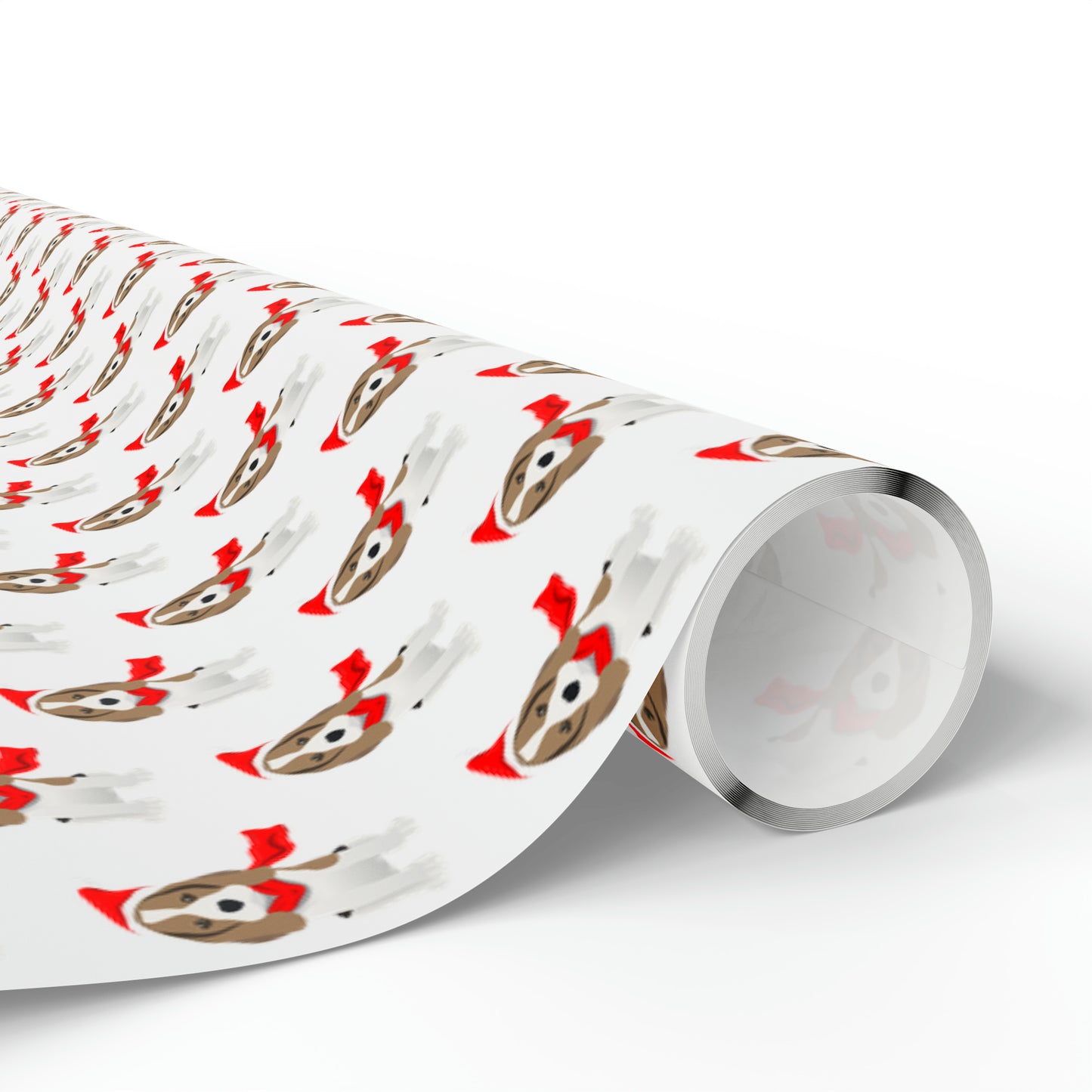 New Sizes: Beagle Puppy White Wrapping Paper - Finleys Online