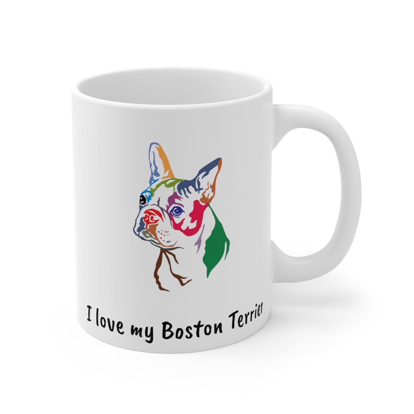 Boston Terrier Modern Art - Mug 11oz - Finleys Online