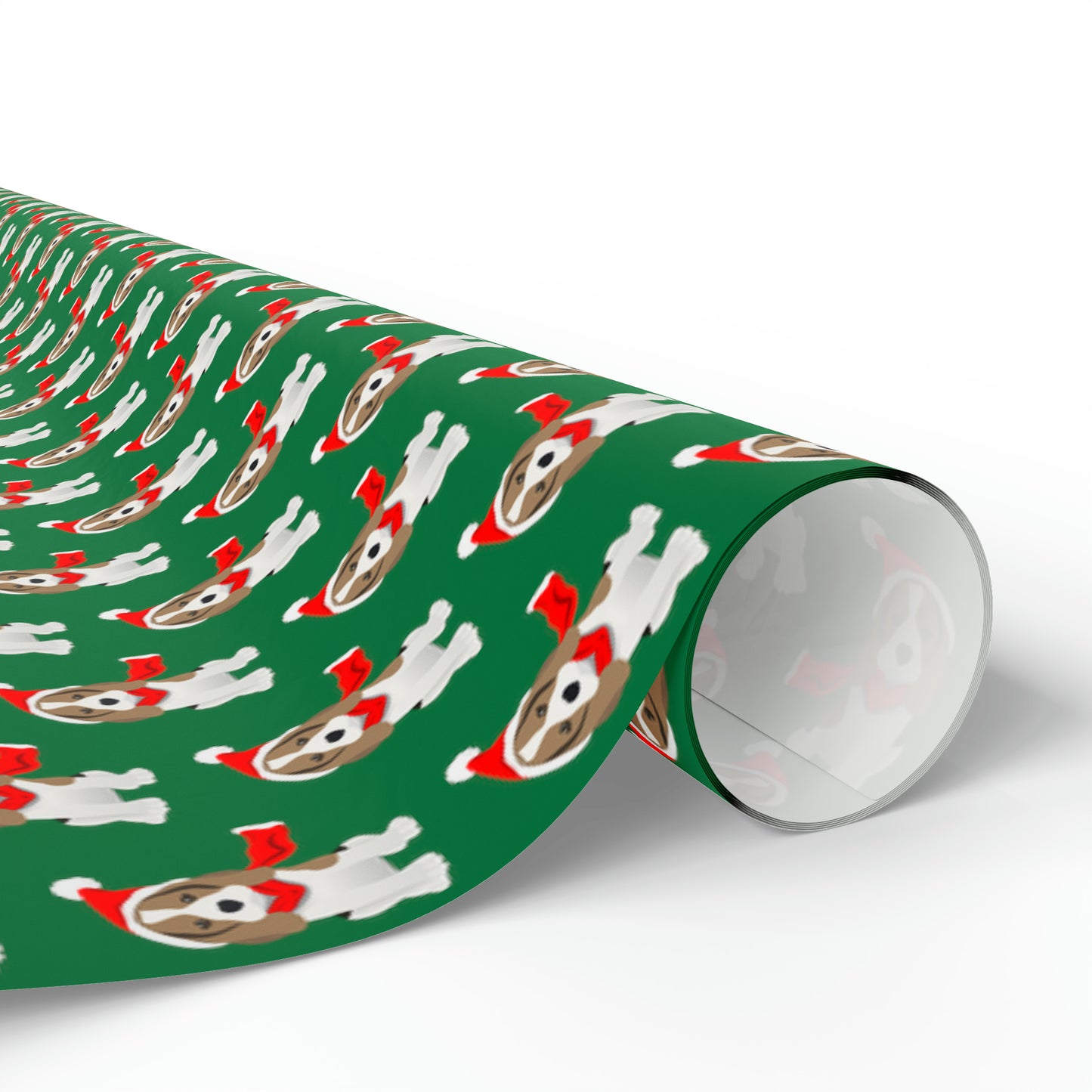 New Sizes: Beagle Puppy Green Wrapping Paper - Finleys Online