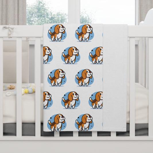 Beagle Bubble Soft Fleece Baby Blanket