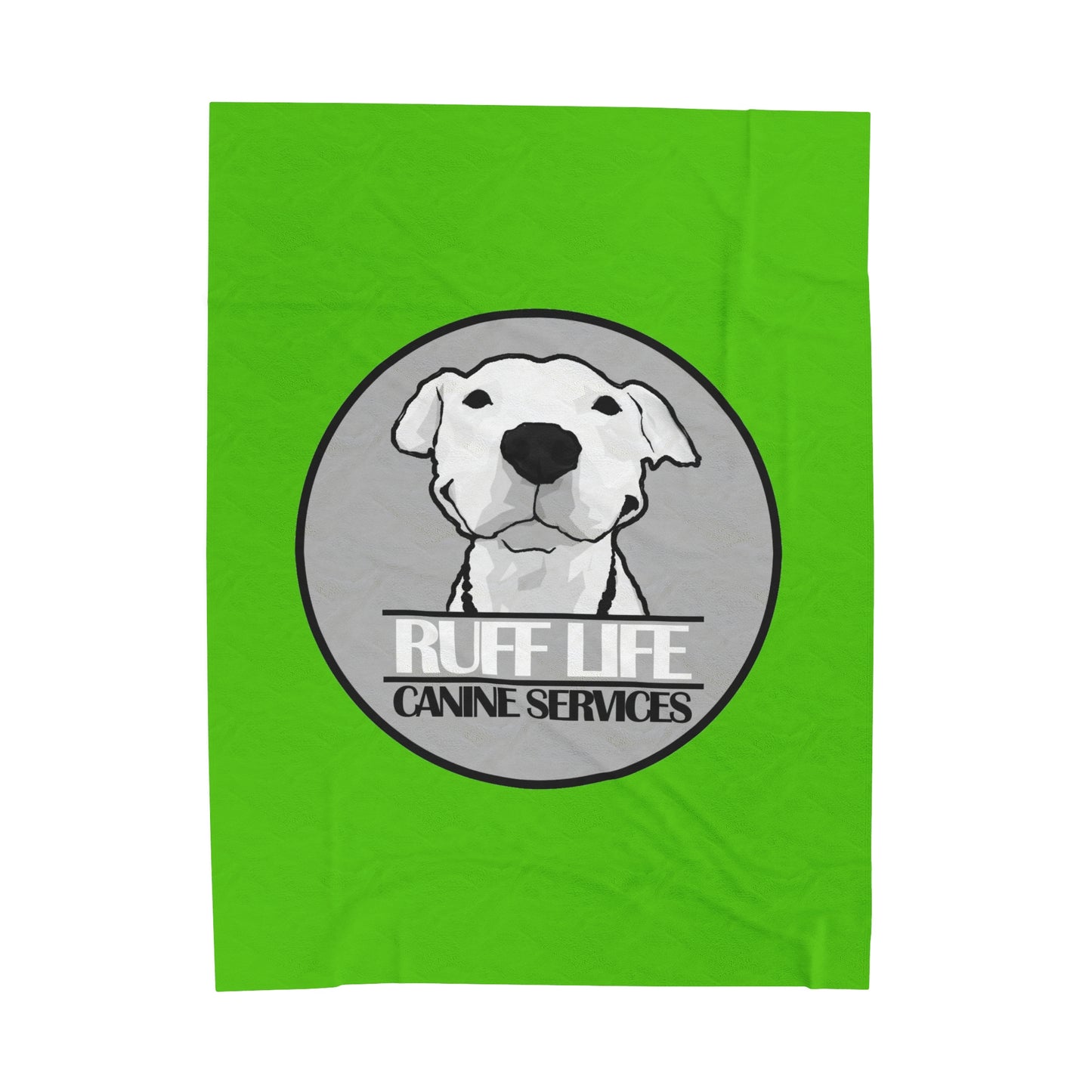 Ruff Life Green Velveteen Plush Blanket