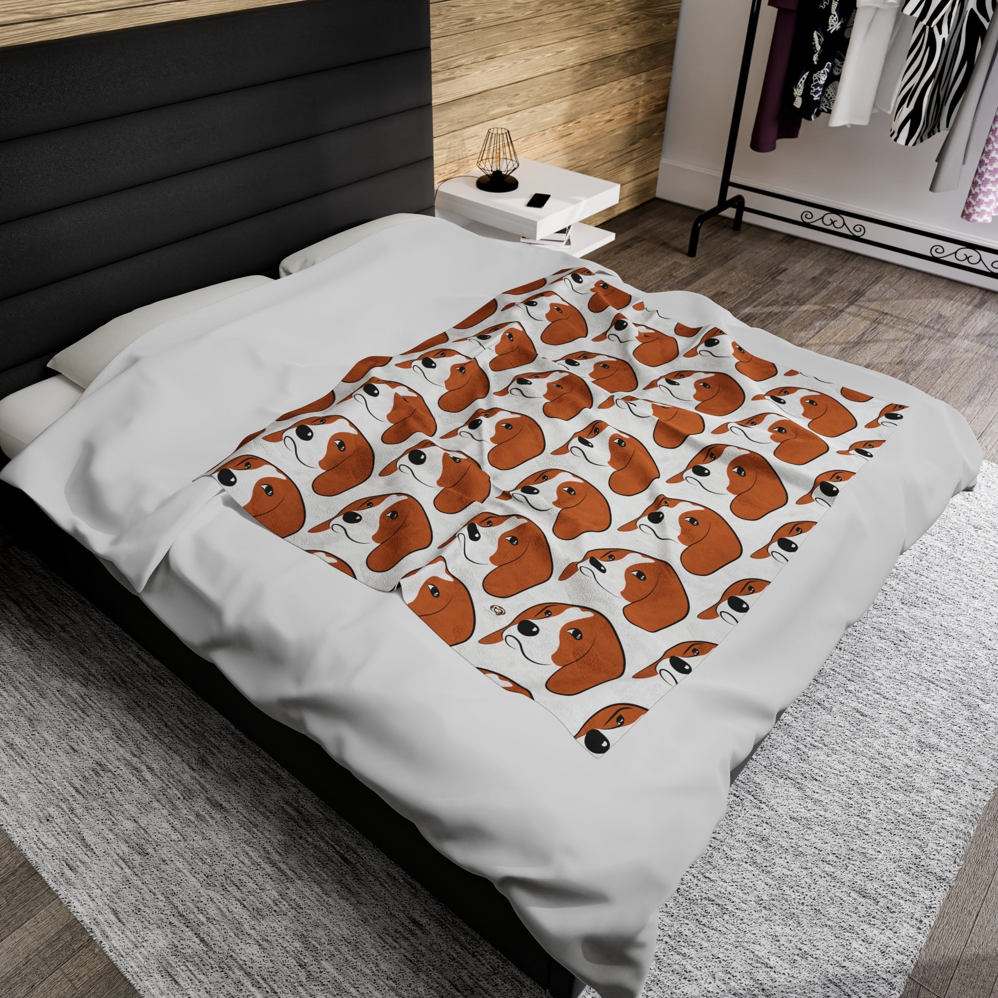 Beagle Face Velveteen Plush Blanket - Finleys Online