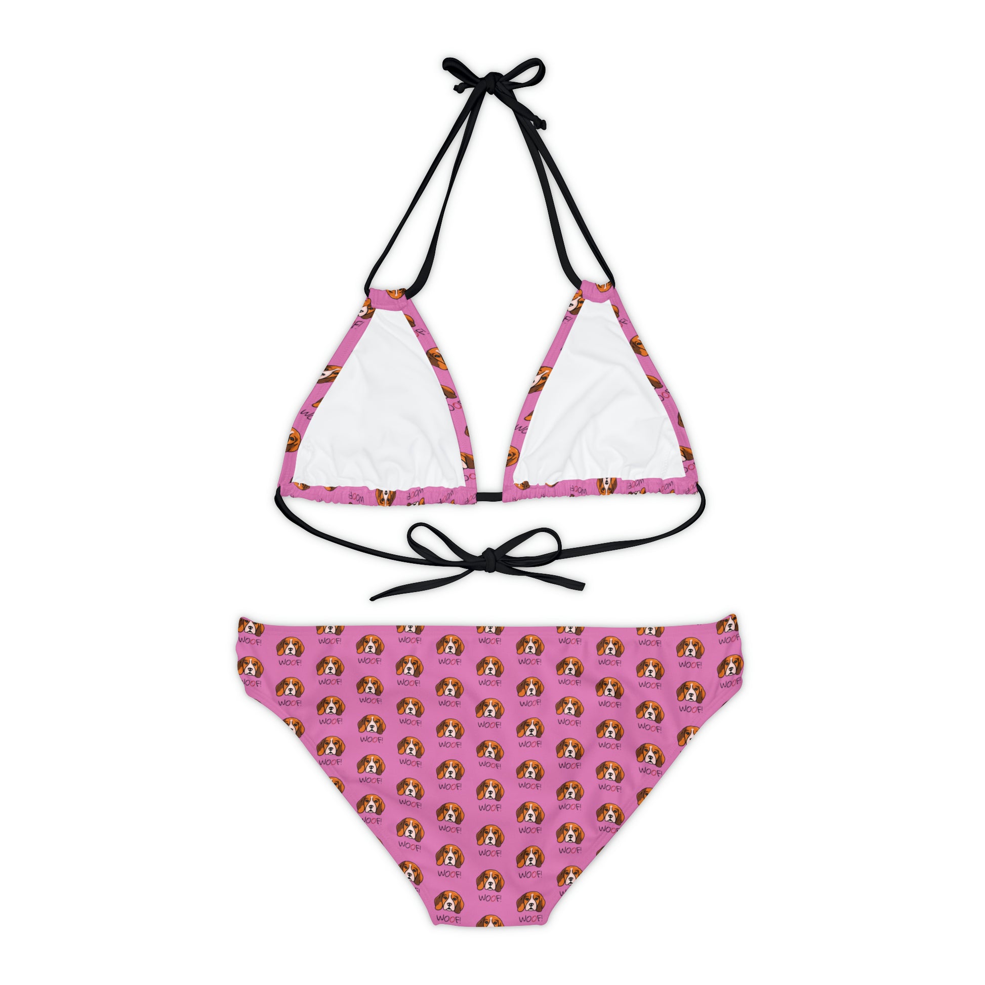 Beagle Woof! Strappy Bikini Set - Pink - Finleys Online