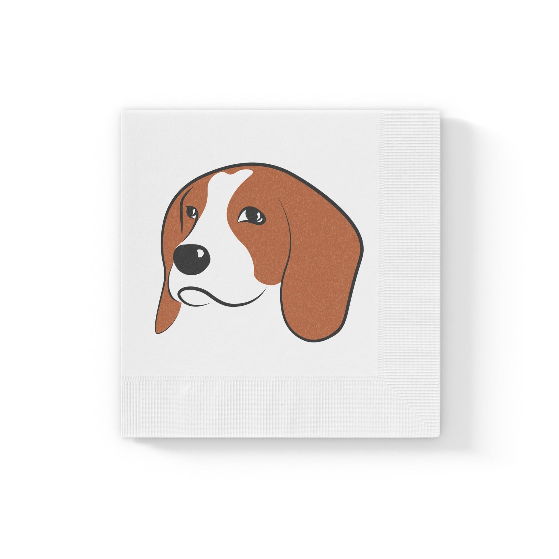 Beagle Face White Coined Napkins - Clearance - Finleys Online