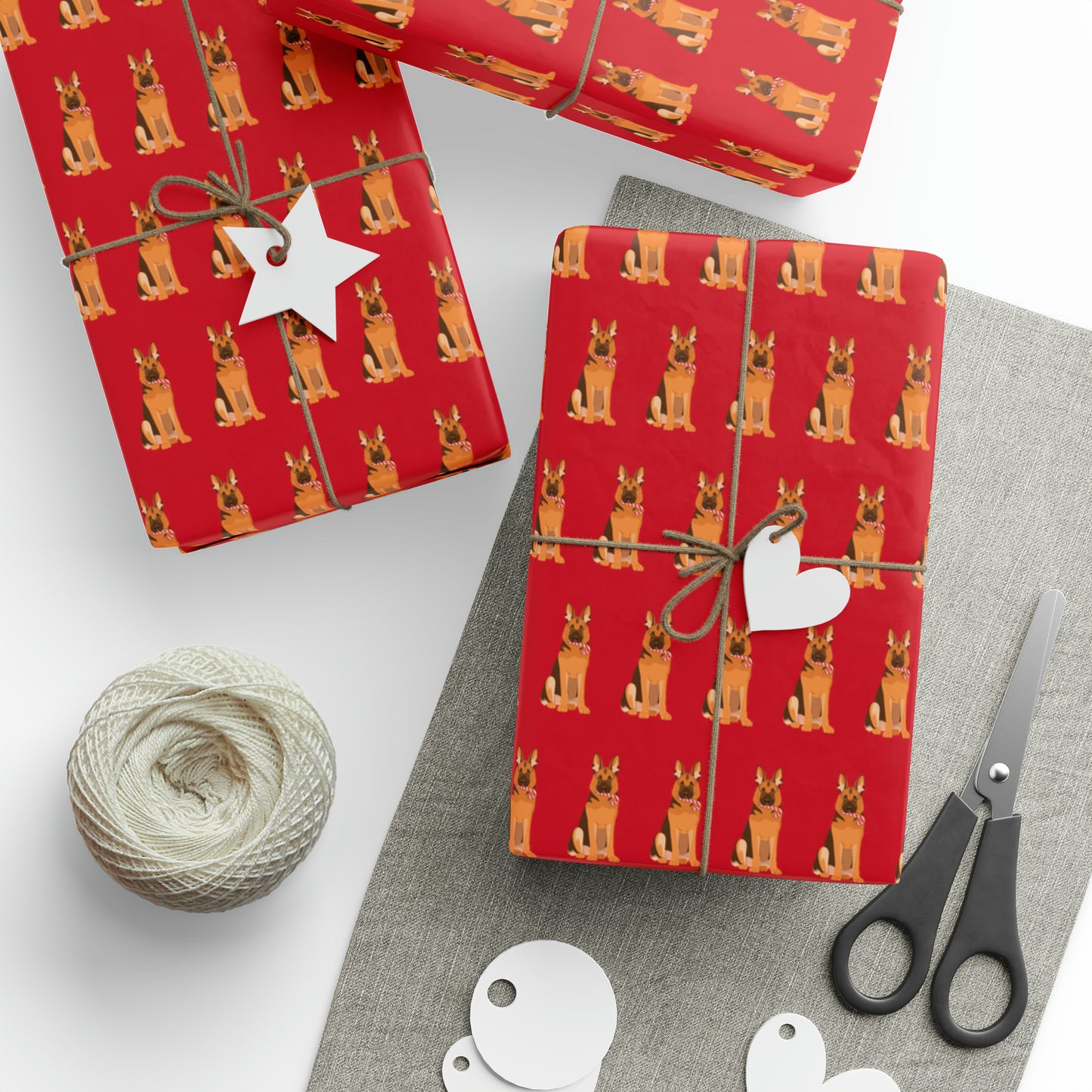 German Shepherd Red Wrapping Paper - Finleys Online