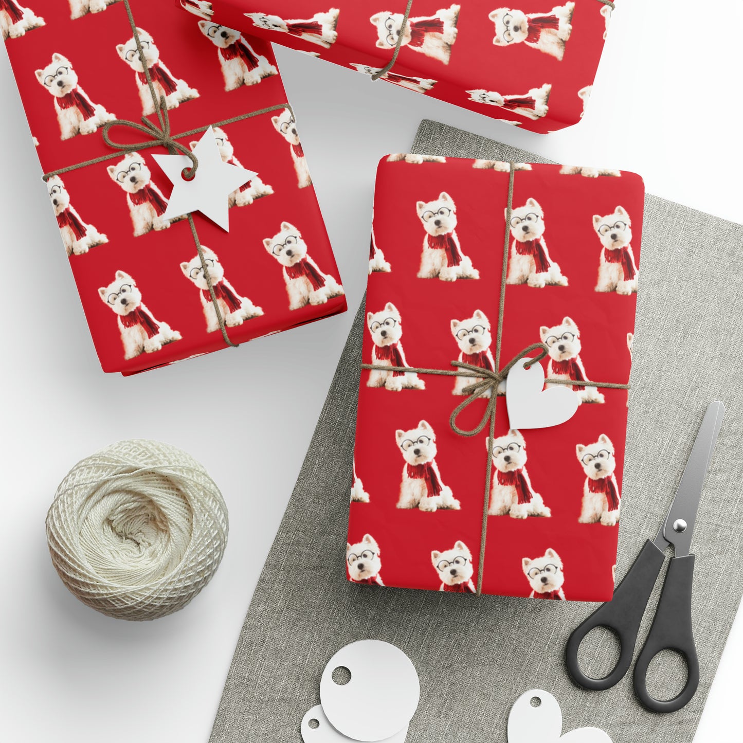 Westie Red Wrapping Paper - Finleys Online