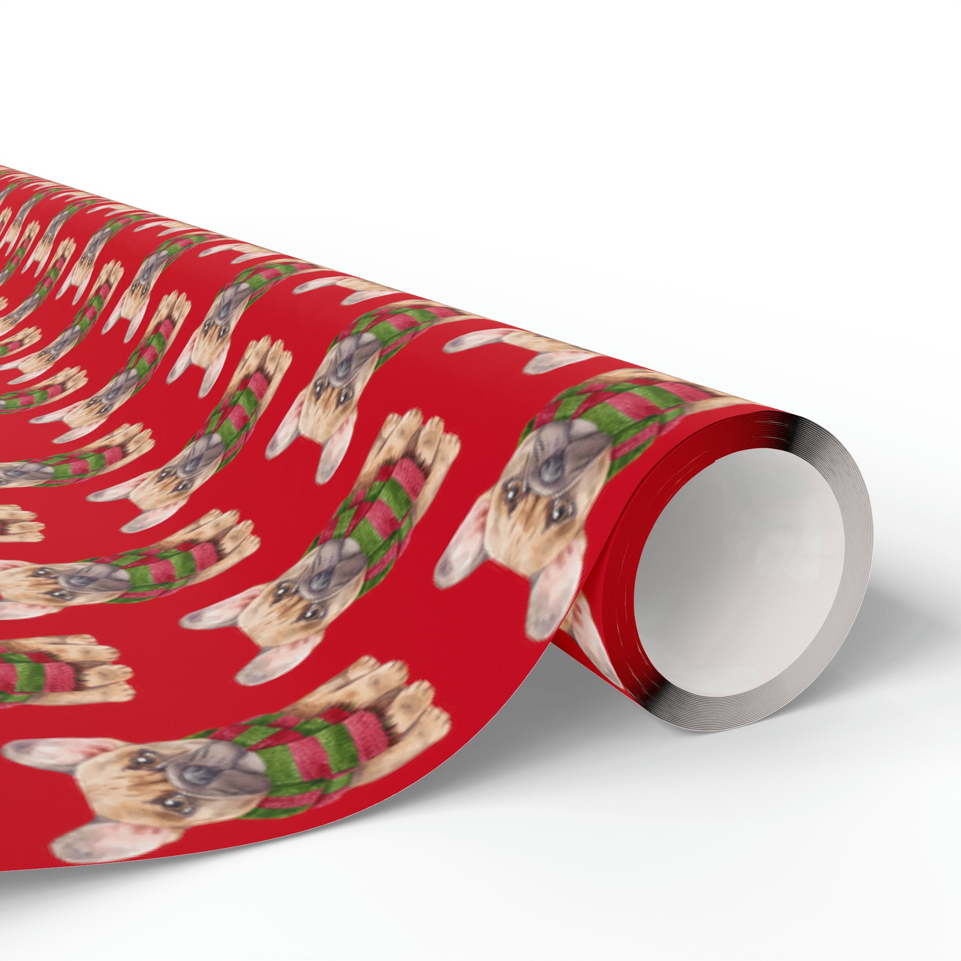 New Sizes: French Bulldog (Frenchie) Red Wrapping Paper - Finleys Online