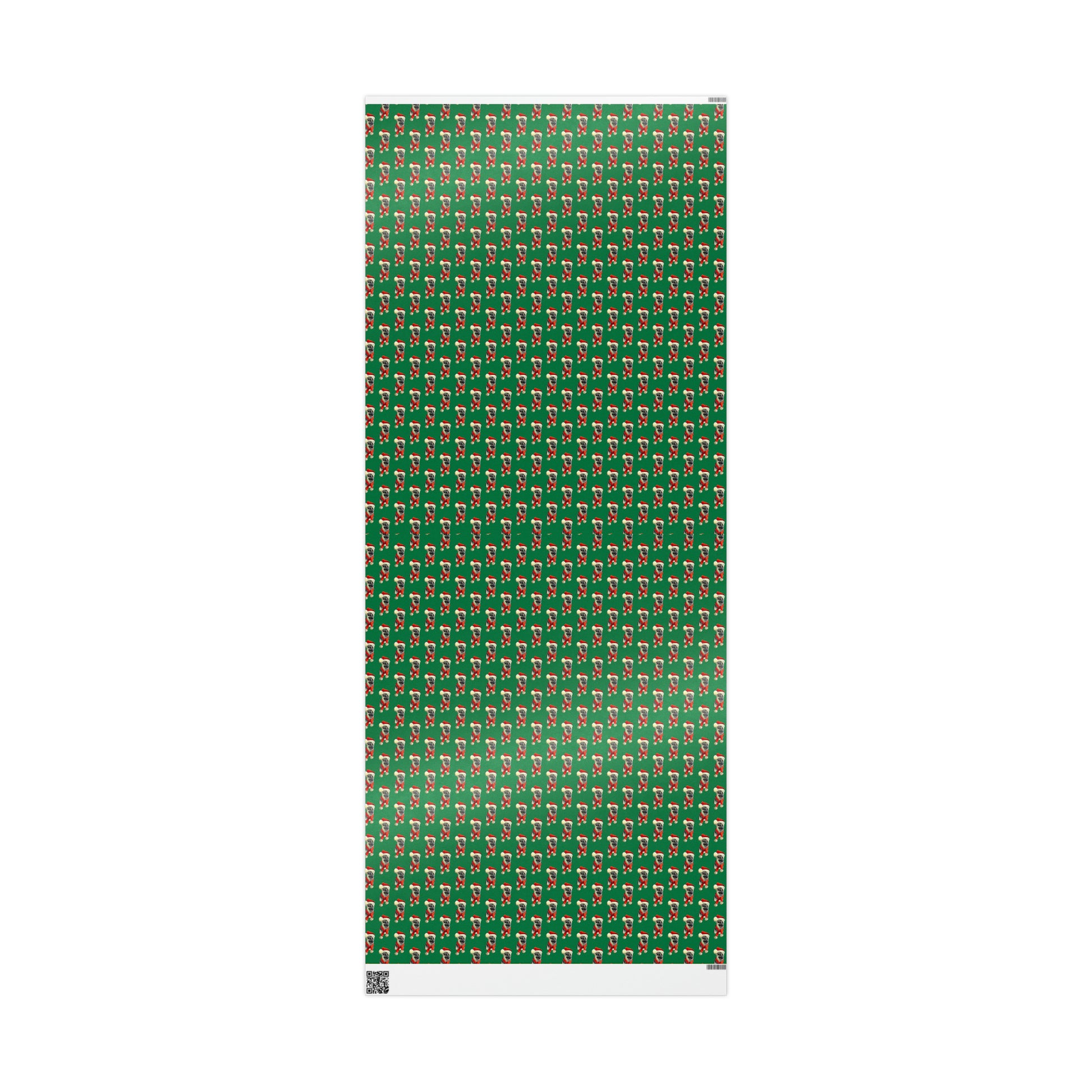 German Shepherd in Santa Hat Wrapping Paper - Green - Finleys Online