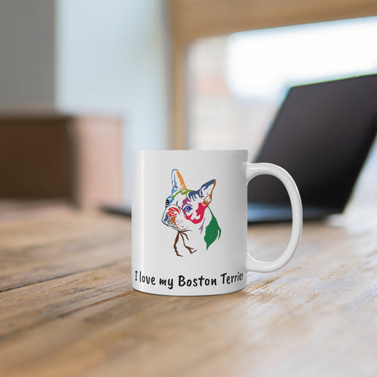 Boston Terrier Modern Art - Mug 11oz - Finleys Online