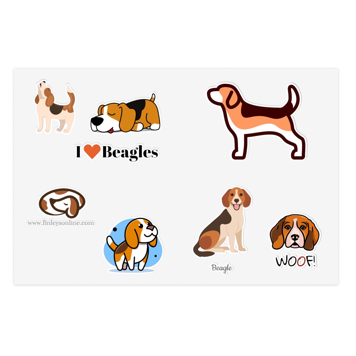 Beagle Sticker Sheets - Finleys Online