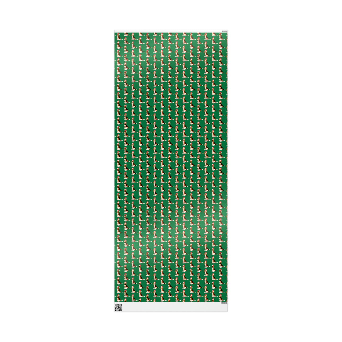 New Sizes: Santa Beagle Green Wrapping Paper - Finleys Online