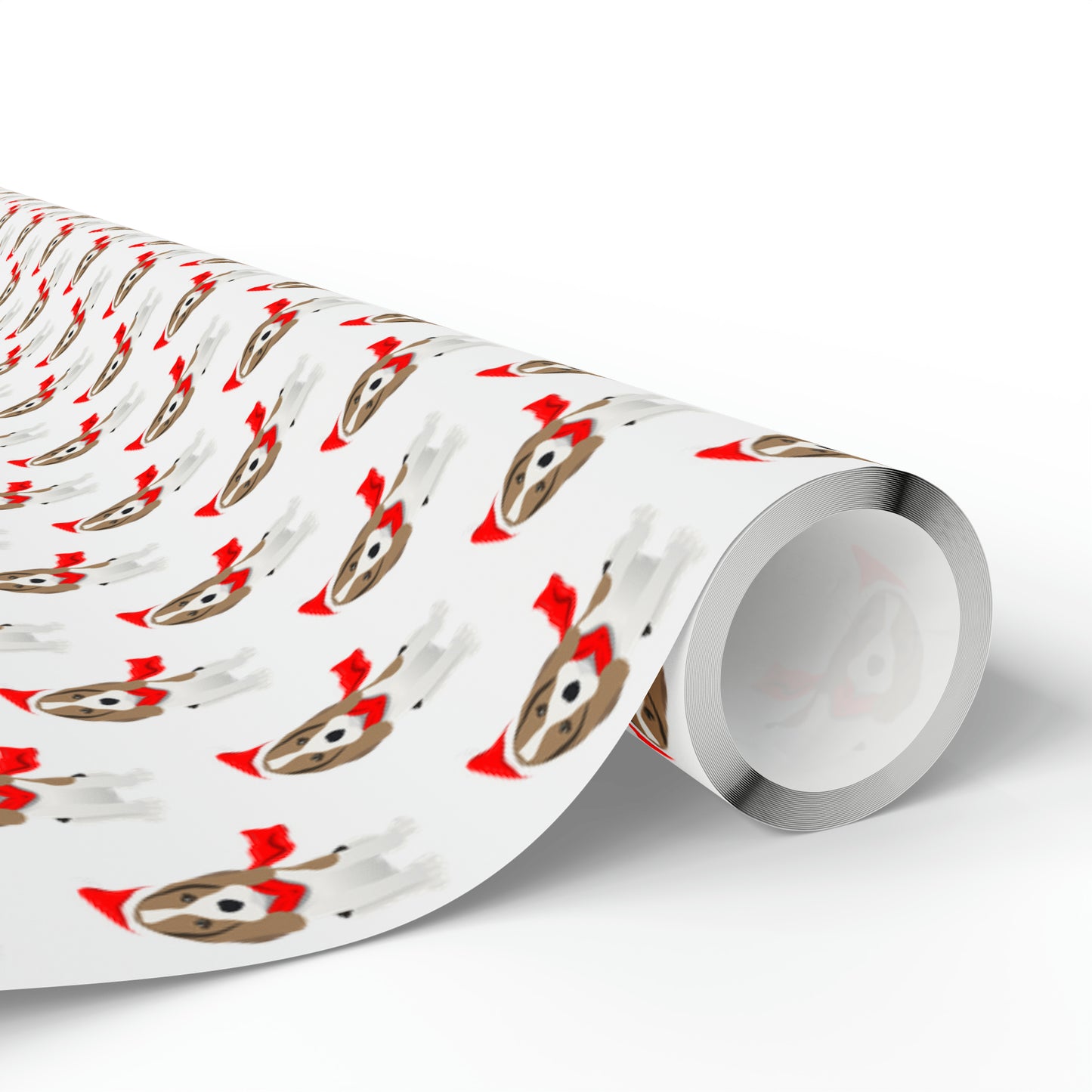 New Sizes: Beagle Puppy White Wrapping Paper - Finleys Online