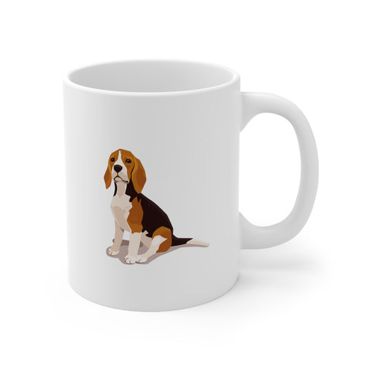 I Heart Beagles - Ceramic Mug 11oz - Sitting Beagle - Finleys Online