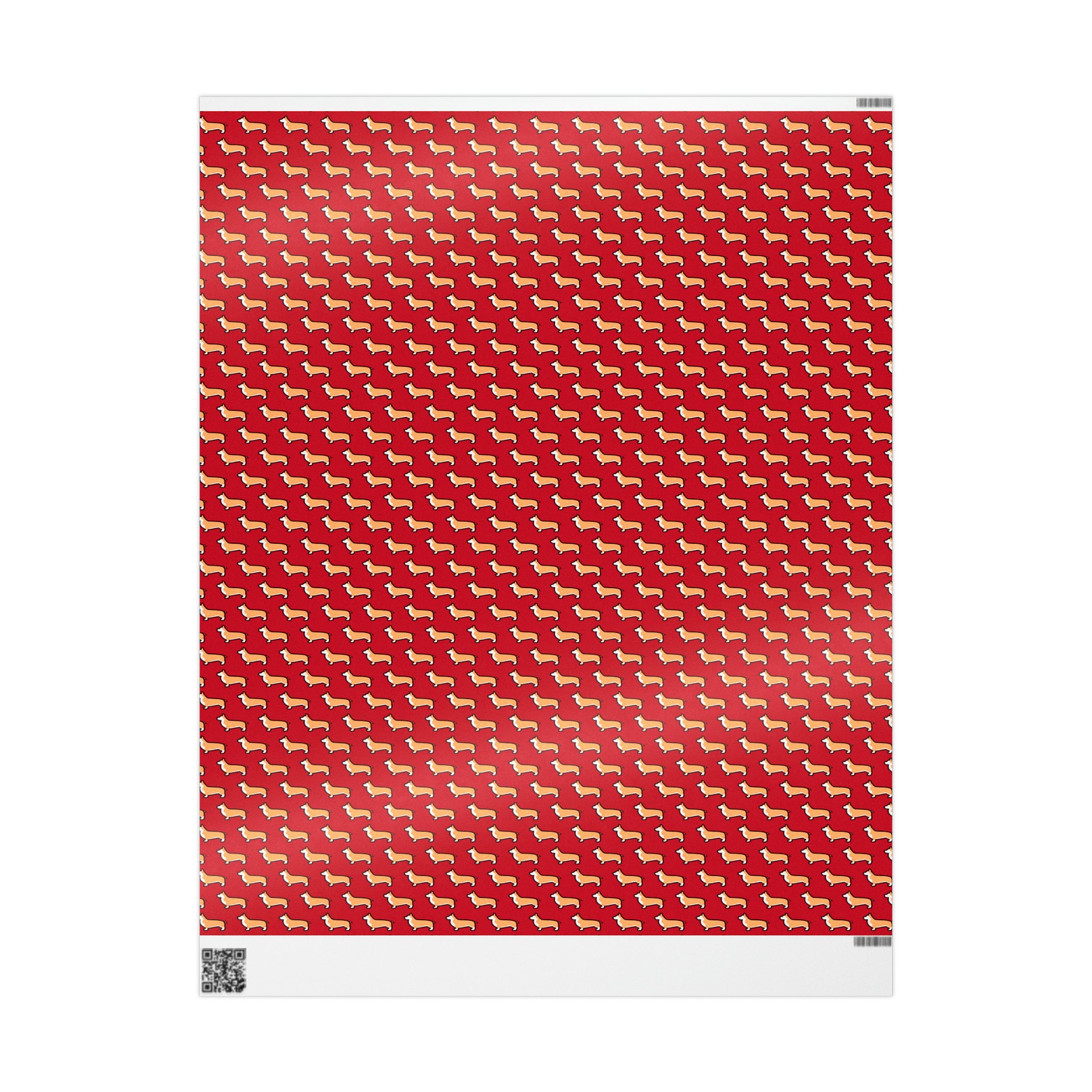 Modern Corgi Red Wrapping Paper - Finleys Online