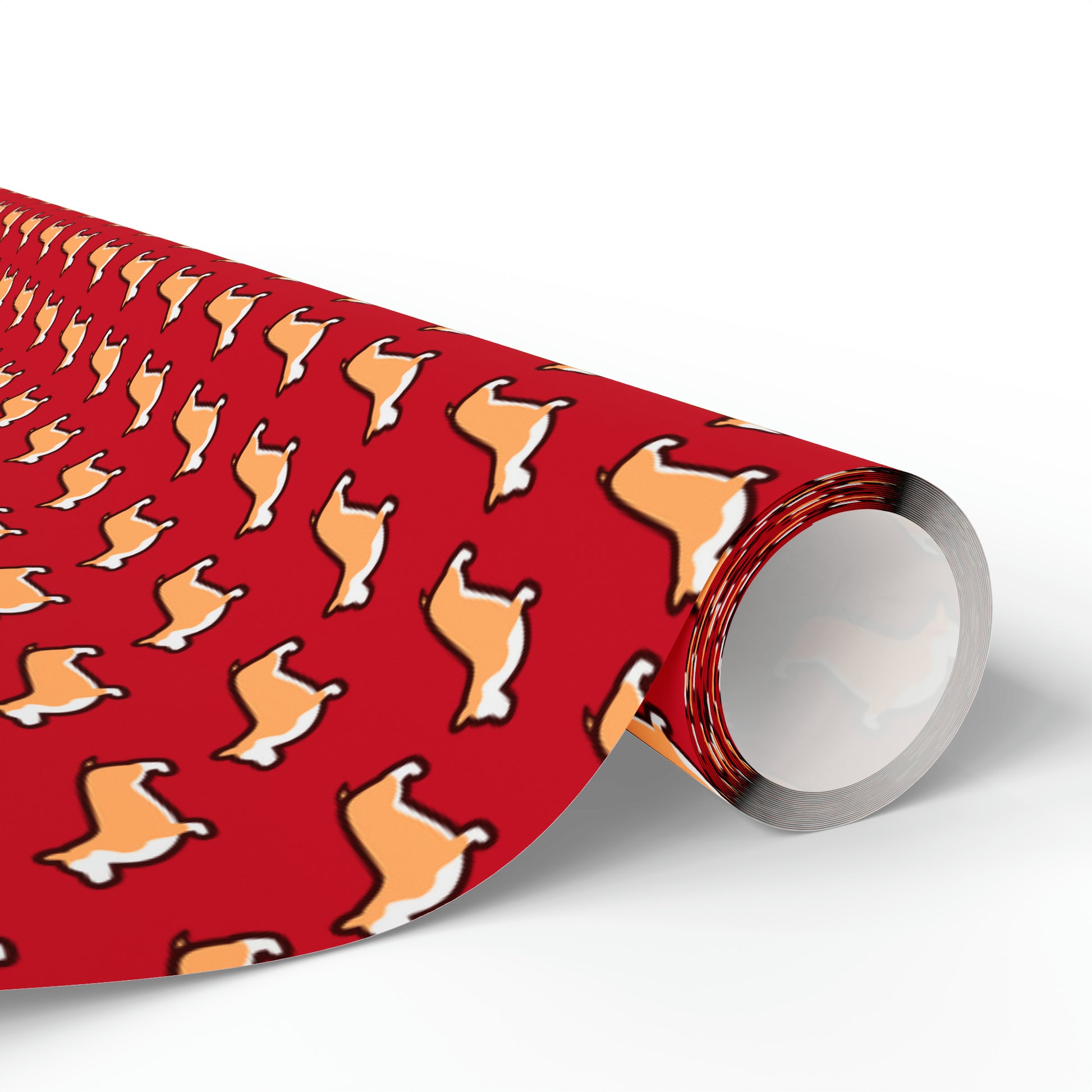 Modern Corgi Red Wrapping Paper - Finleys Online