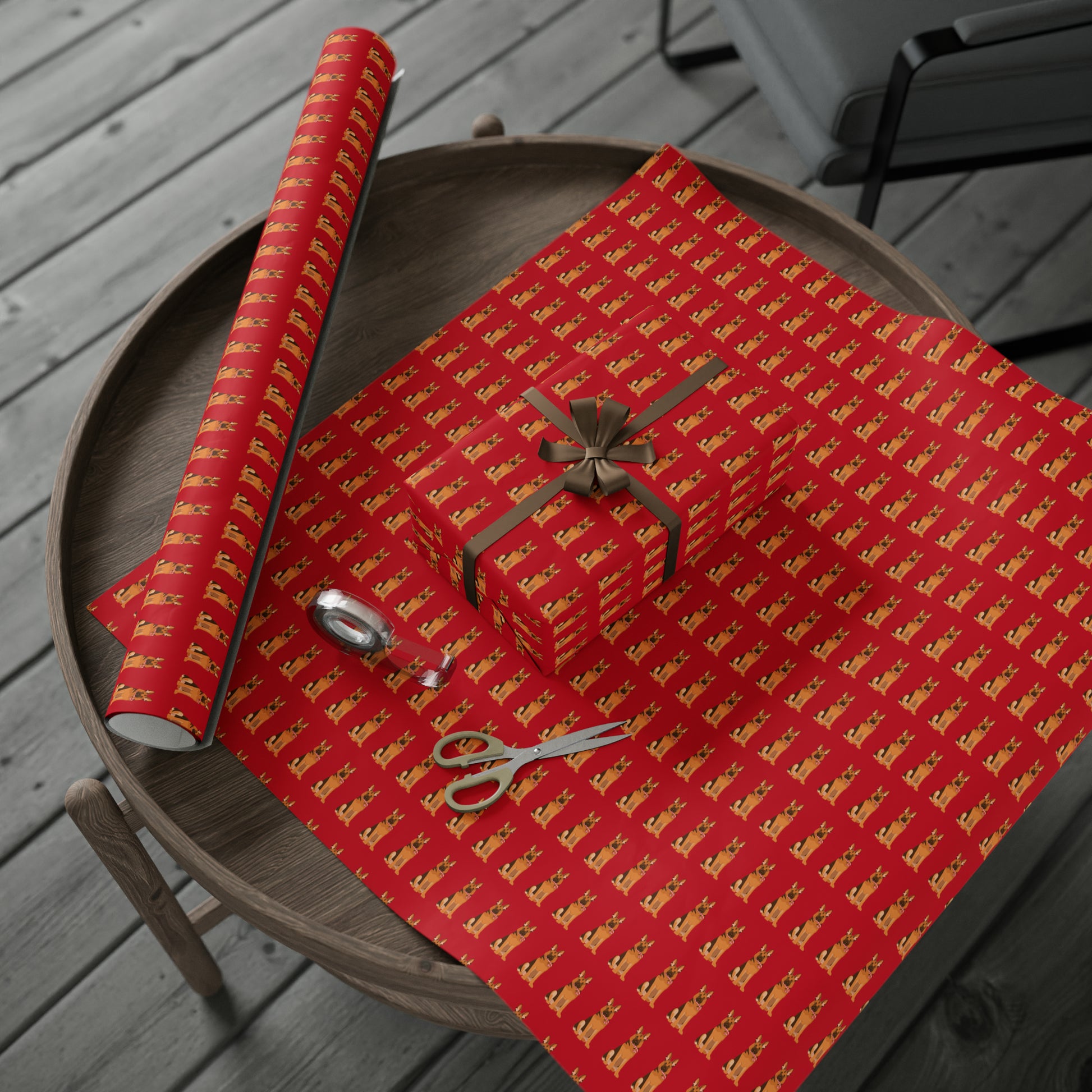 German Shepherd Red Wrapping Paper - Finleys Online