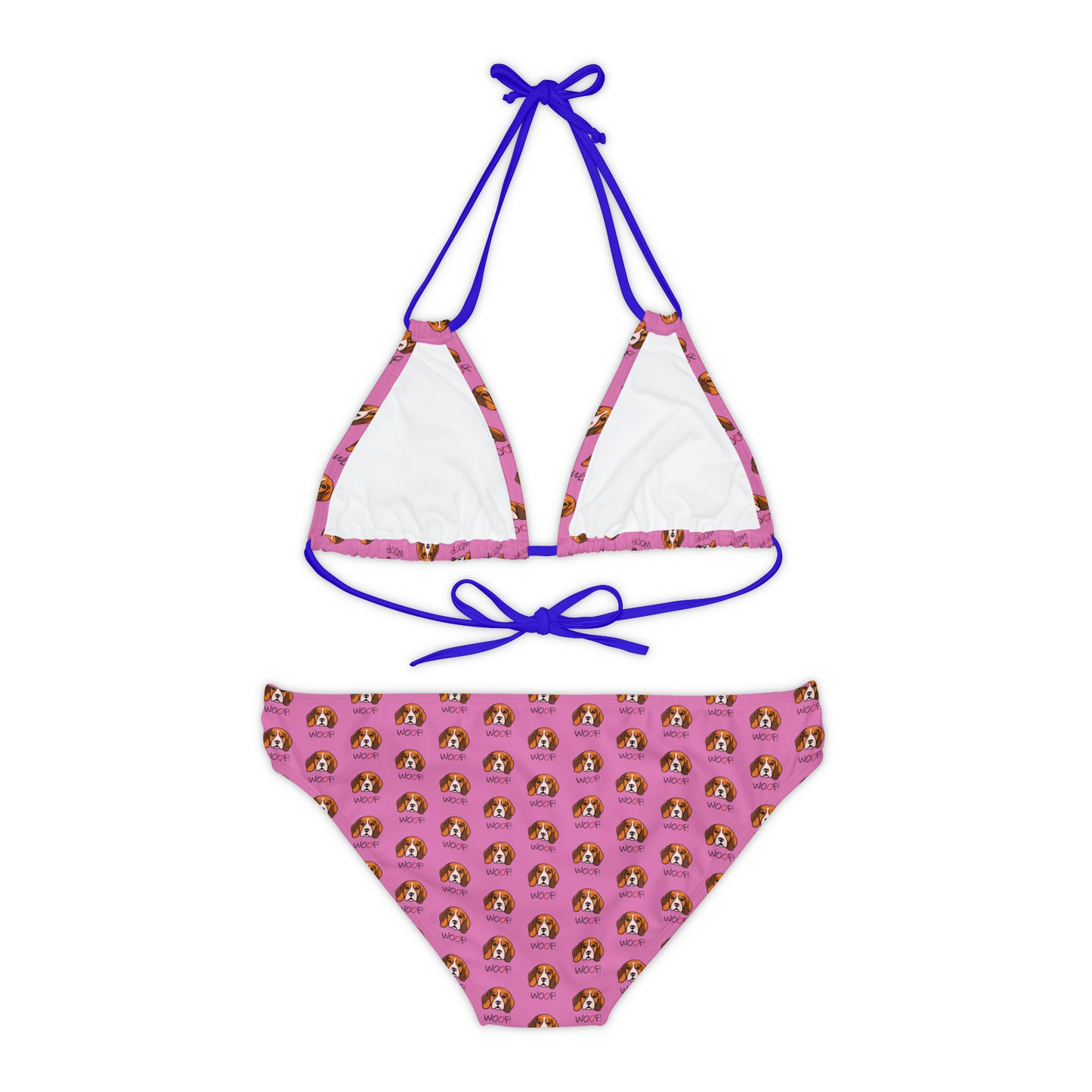 Beagle Woof! Strappy Bikini Set - Pink - Finleys Online