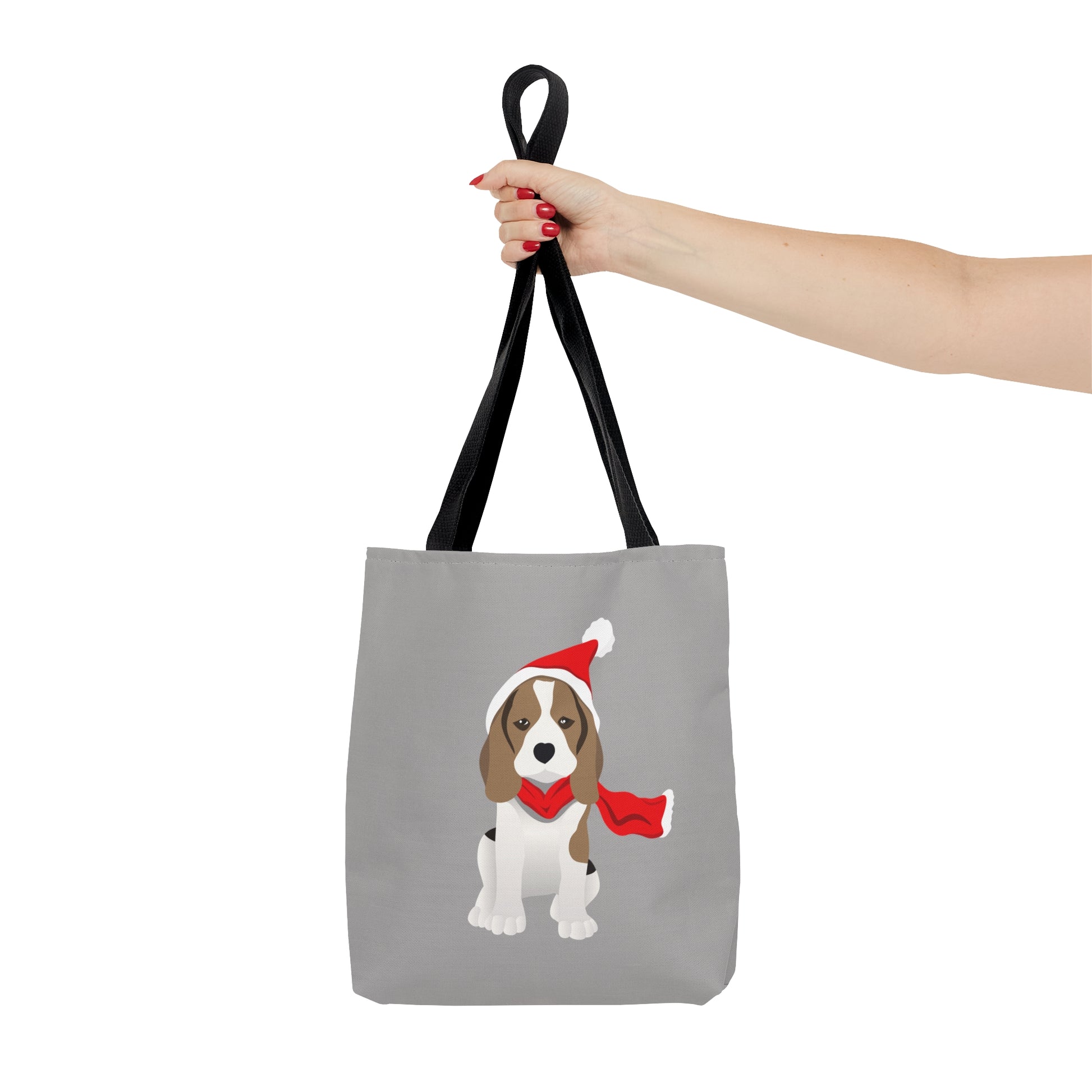 Holiday Beagle Tote - Light Grey - Finleys Online