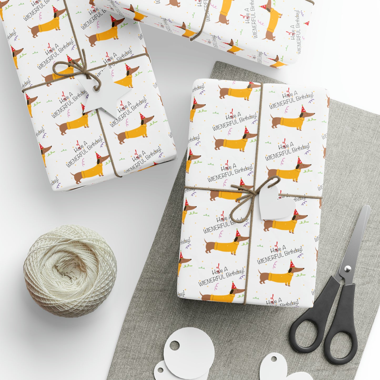 Have a Wienerful Birthday Dachshund Wrapping Paper - Finleys Online