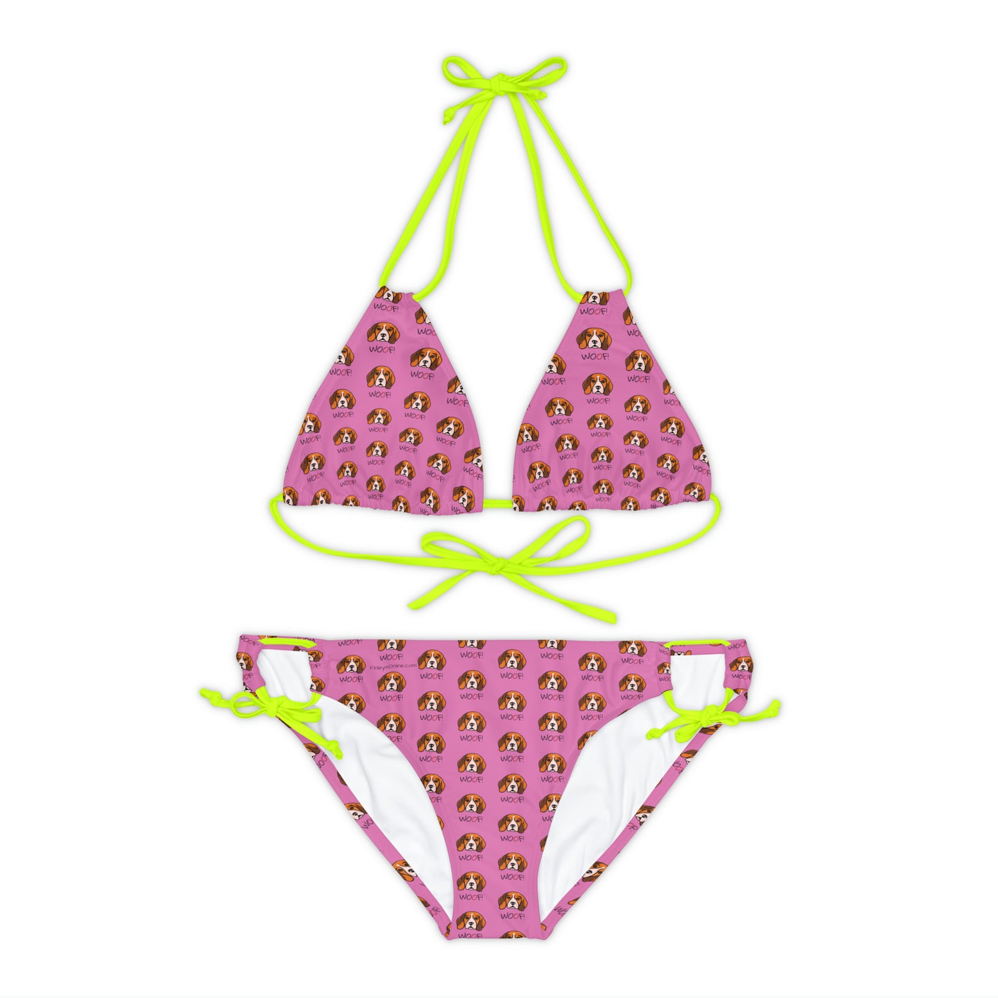 Beagle Woof! Strappy Bikini Set - Pink - Finleys Online