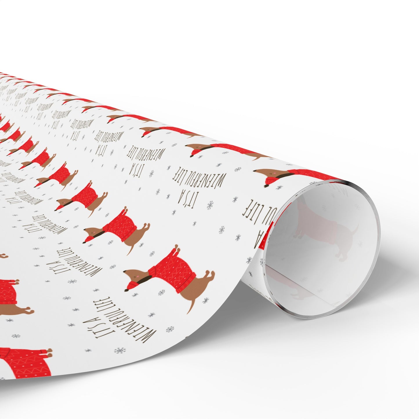 "It's a Wienerful Life" Dachshund Wrapping Paper