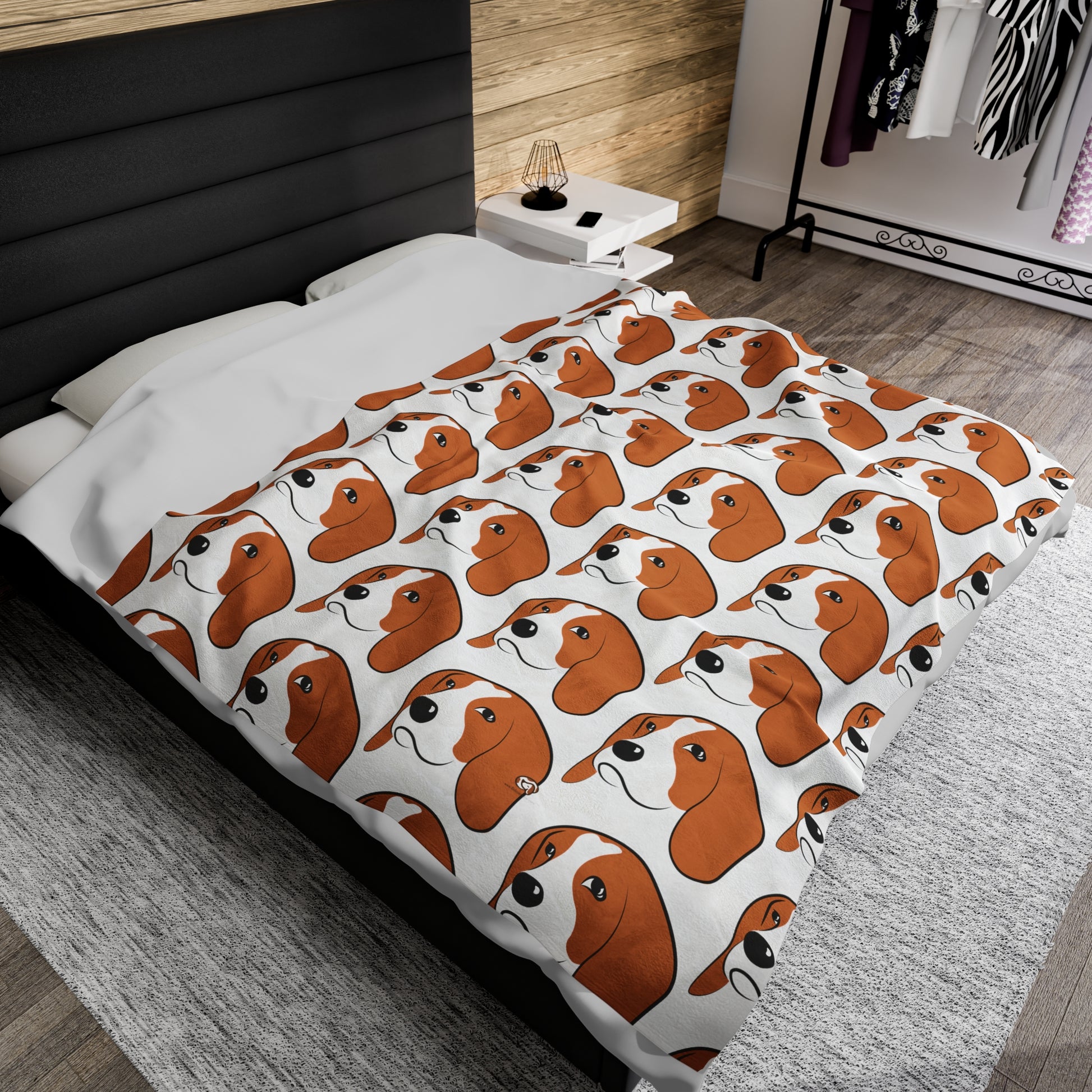 Beagle Face Velveteen Plush Blanket - Finleys Online