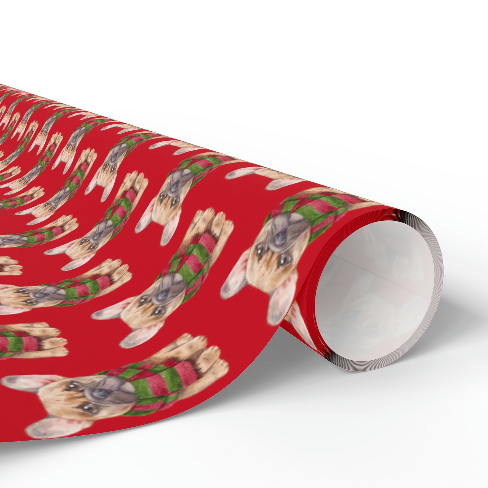 New Sizes: French Bulldog (Frenchie) Red Wrapping Paper - Finleys Online