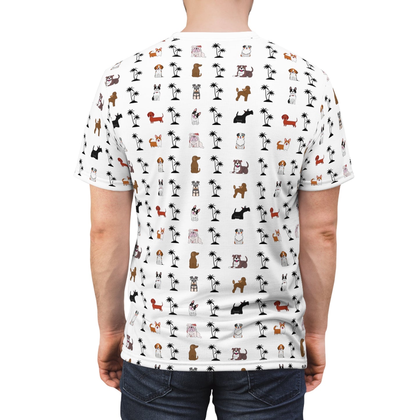 All Dogs and Palms Unisex Cut & Sew Tee - Clearance - Finleys Online